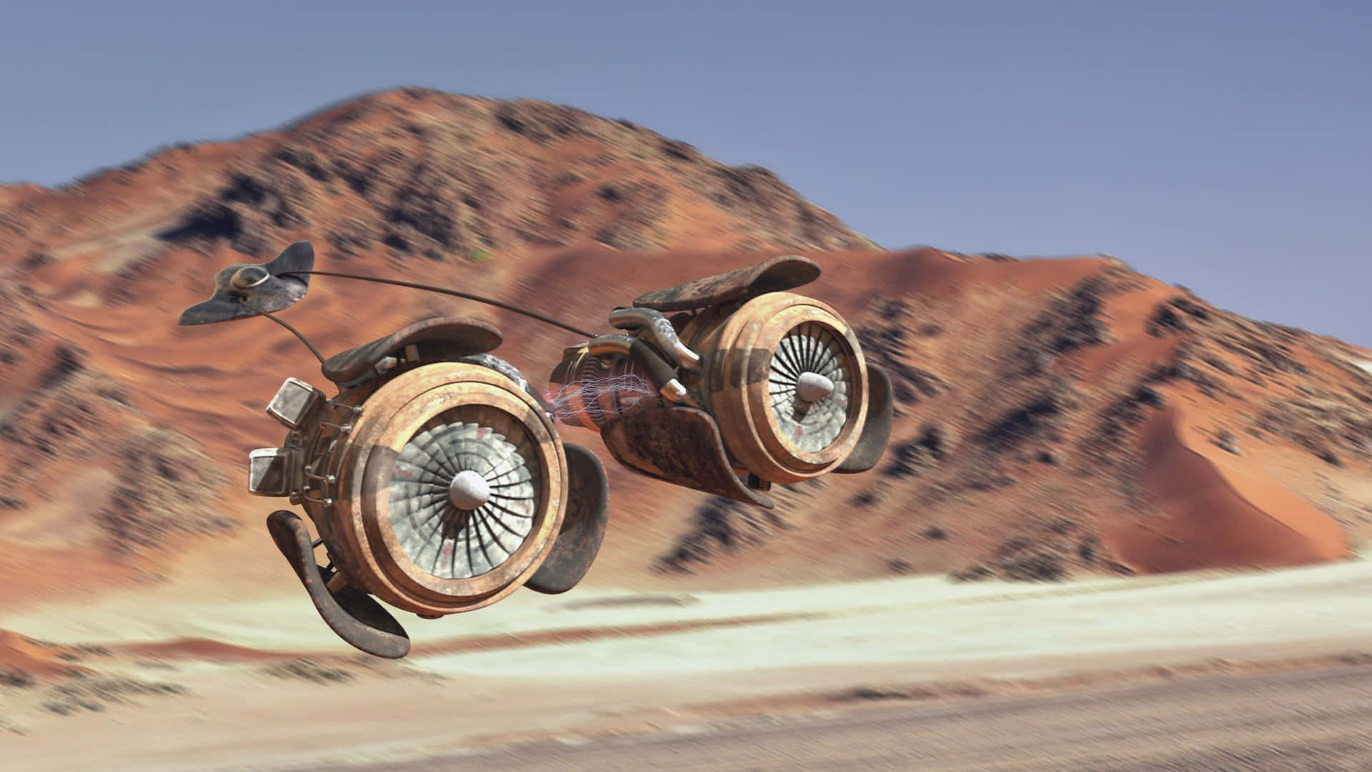 The Podrace, hoverbike, barren desert, Full HD Desktop Wallpaper