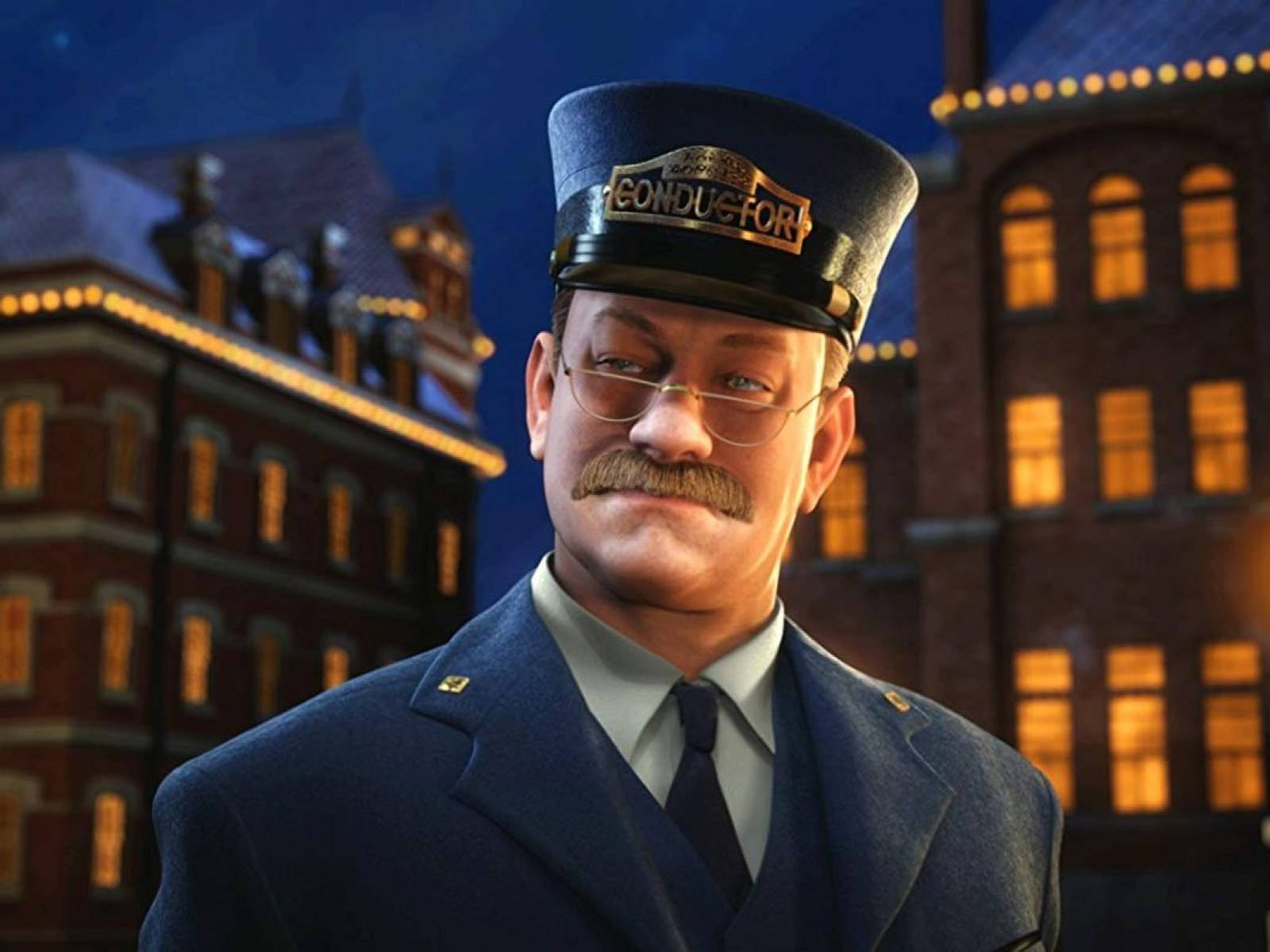 The Polar Express, train conductor, mustache, HD Desktop Wallpaper