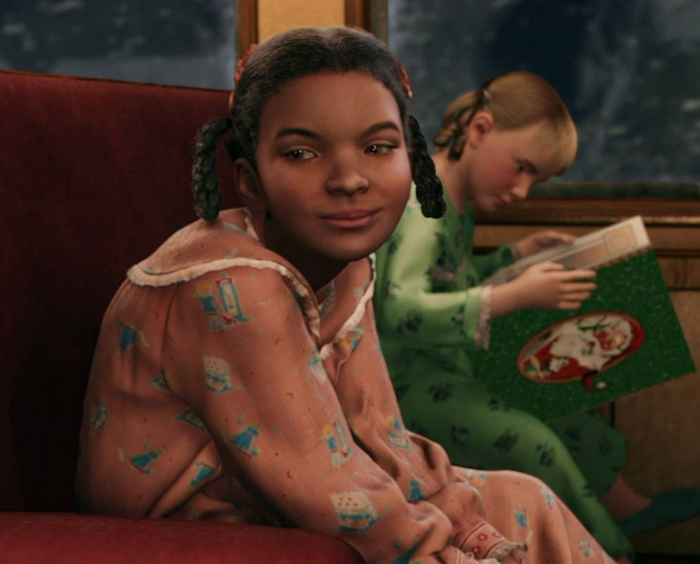 The Polar Express, hero girl, red couch, SD Desktop Wallpaper