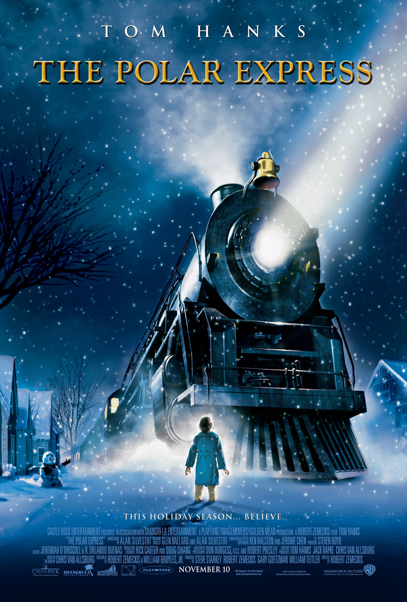 The Polar Express, movie cover, blue coat, Full HD Phone Wallpaper