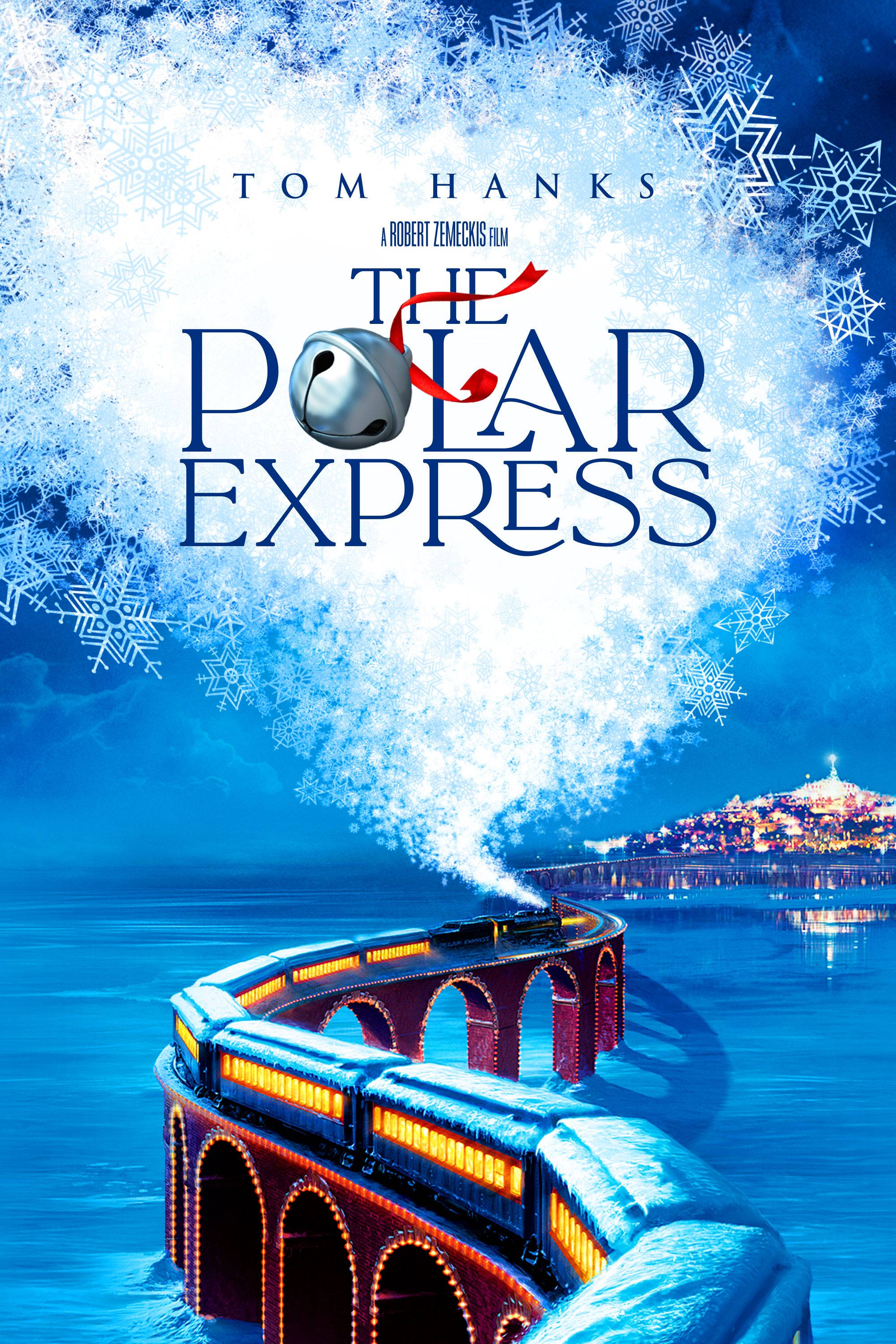 The Polar Express, movie poster, snowy bridge, 2K Phone Wallpaper