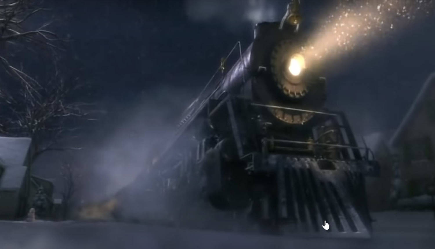 The Polar Express, steam locomotive, snowy night, HD Desktop Wallpaper