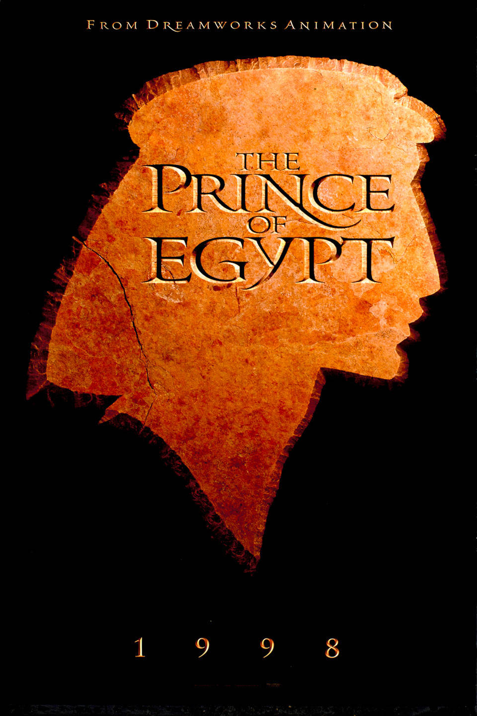 The Prince Of Egypt, golden-brown stone silhouette, pharaoh's profile, HD Phone Wallpaper