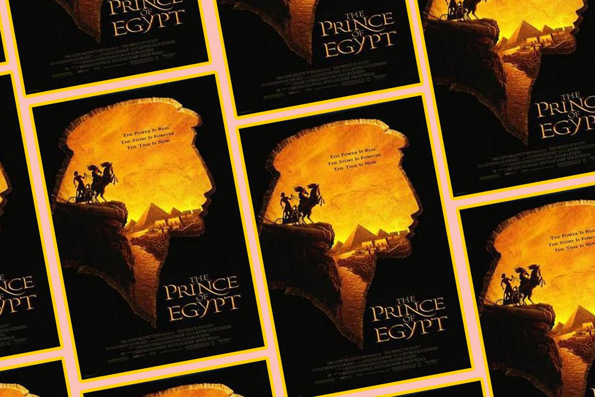 The Prince Of Egypt, golden desert silhouettes, pyramids, SD Desktop Wallpaper
