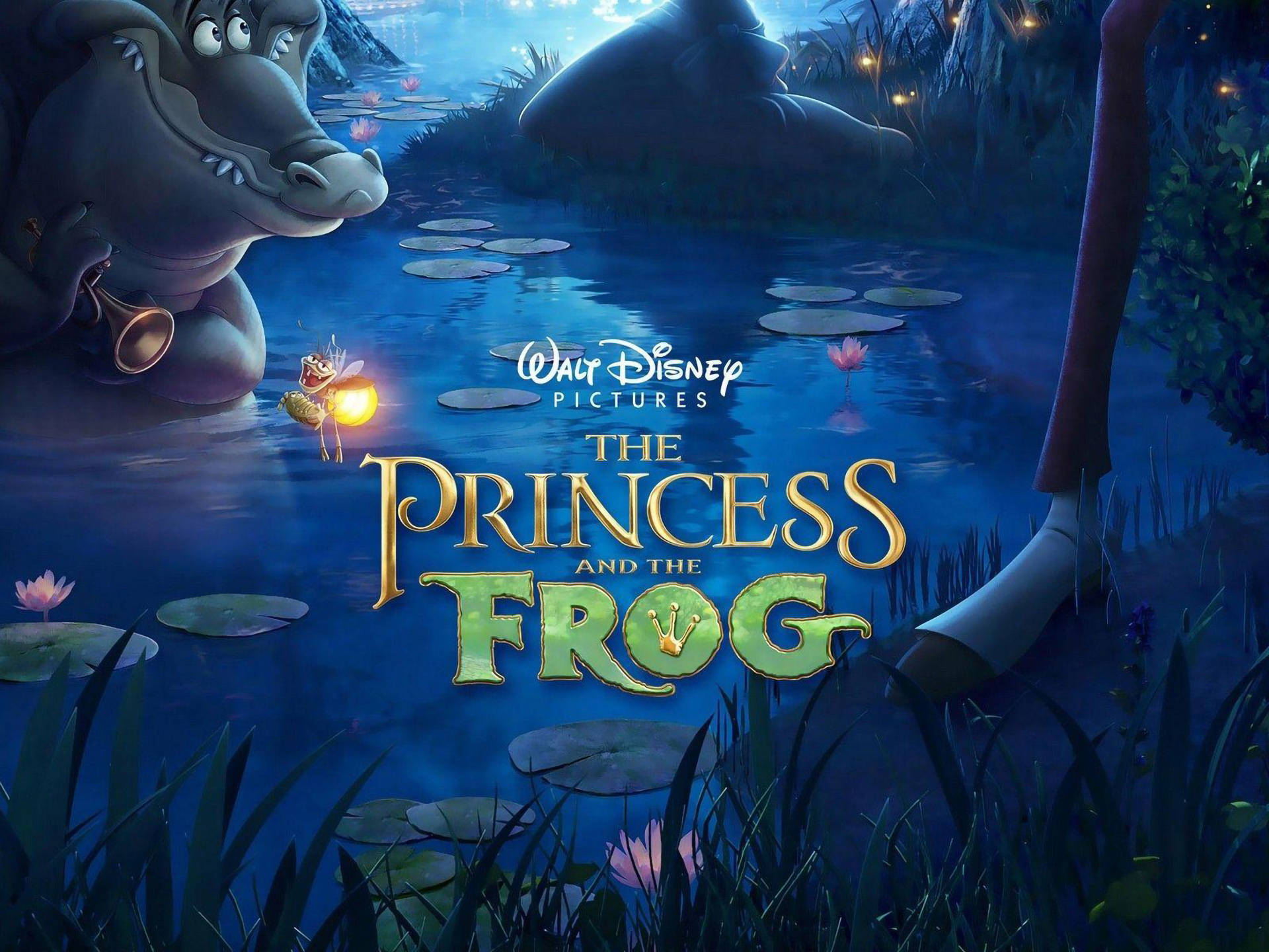 The Princess And The Frog, firefly, swamp, Full HD Desktop Wallpaper