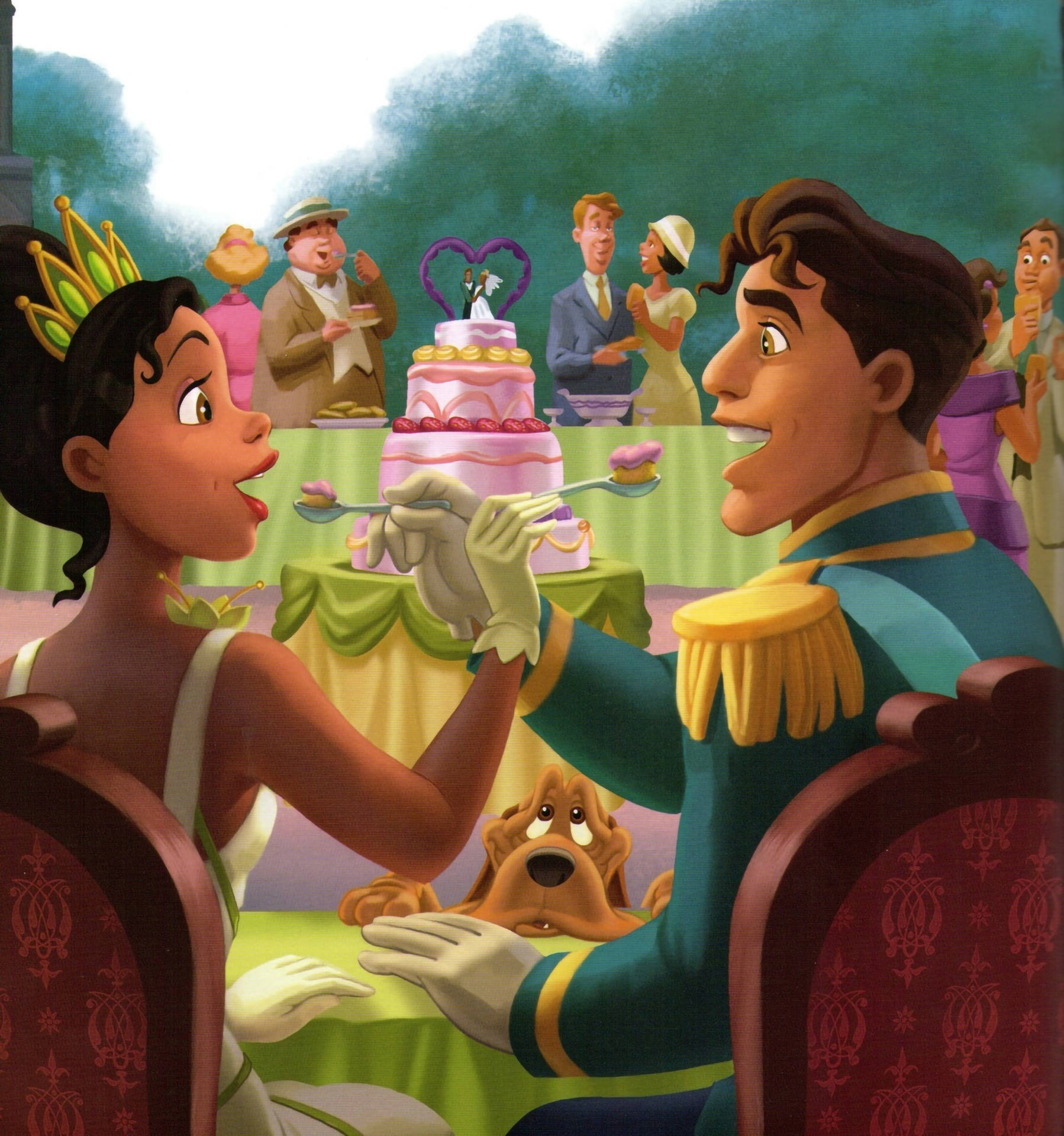 The Princess And The Frog, wedding reception, royal couple, Full HD Phone Wallpaper