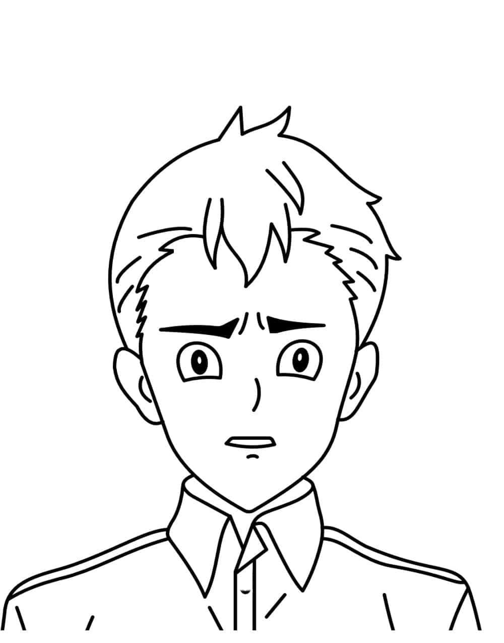 Don, The Promised Neverland, black and white line drawing, SD Phone Wallpaper