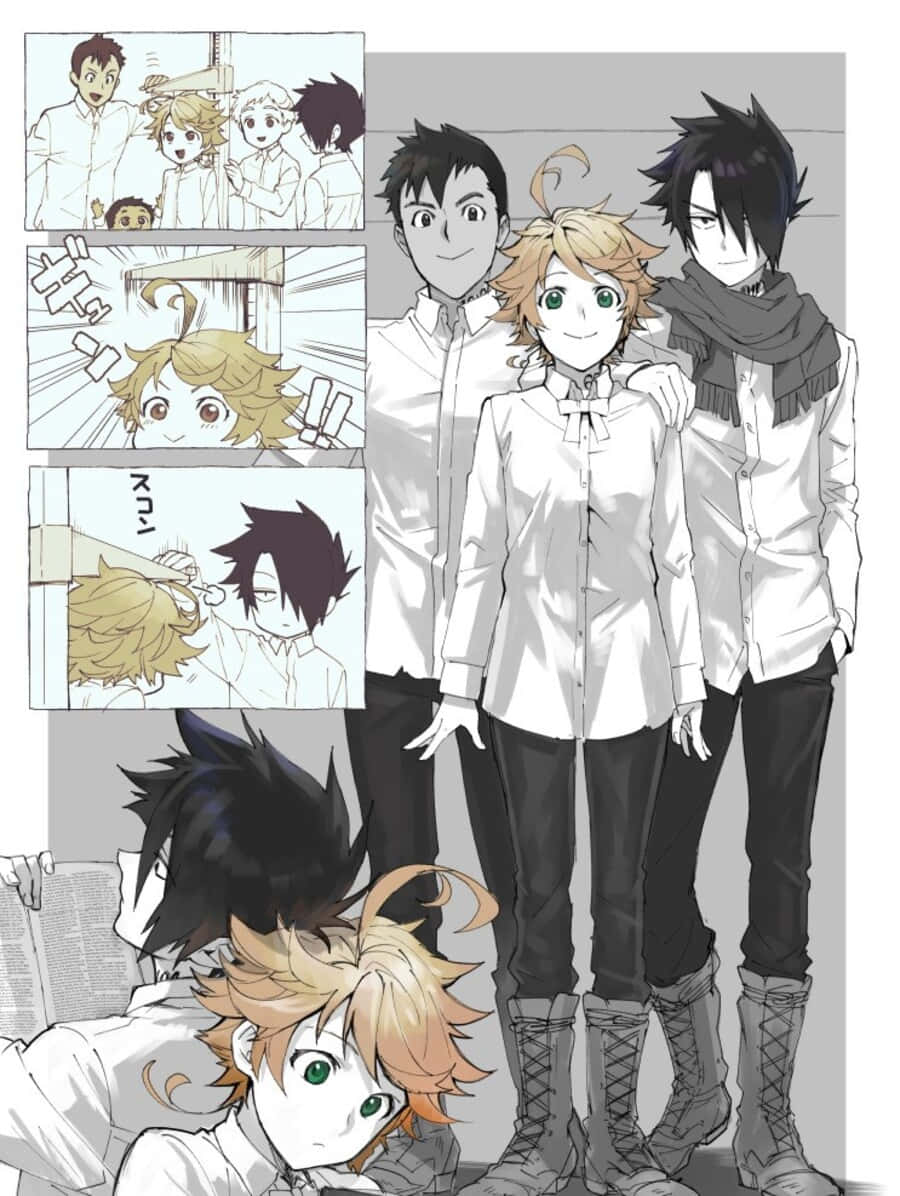 The Promised Neverland, Don, manga-style illustration, SD Phone Wallpaper