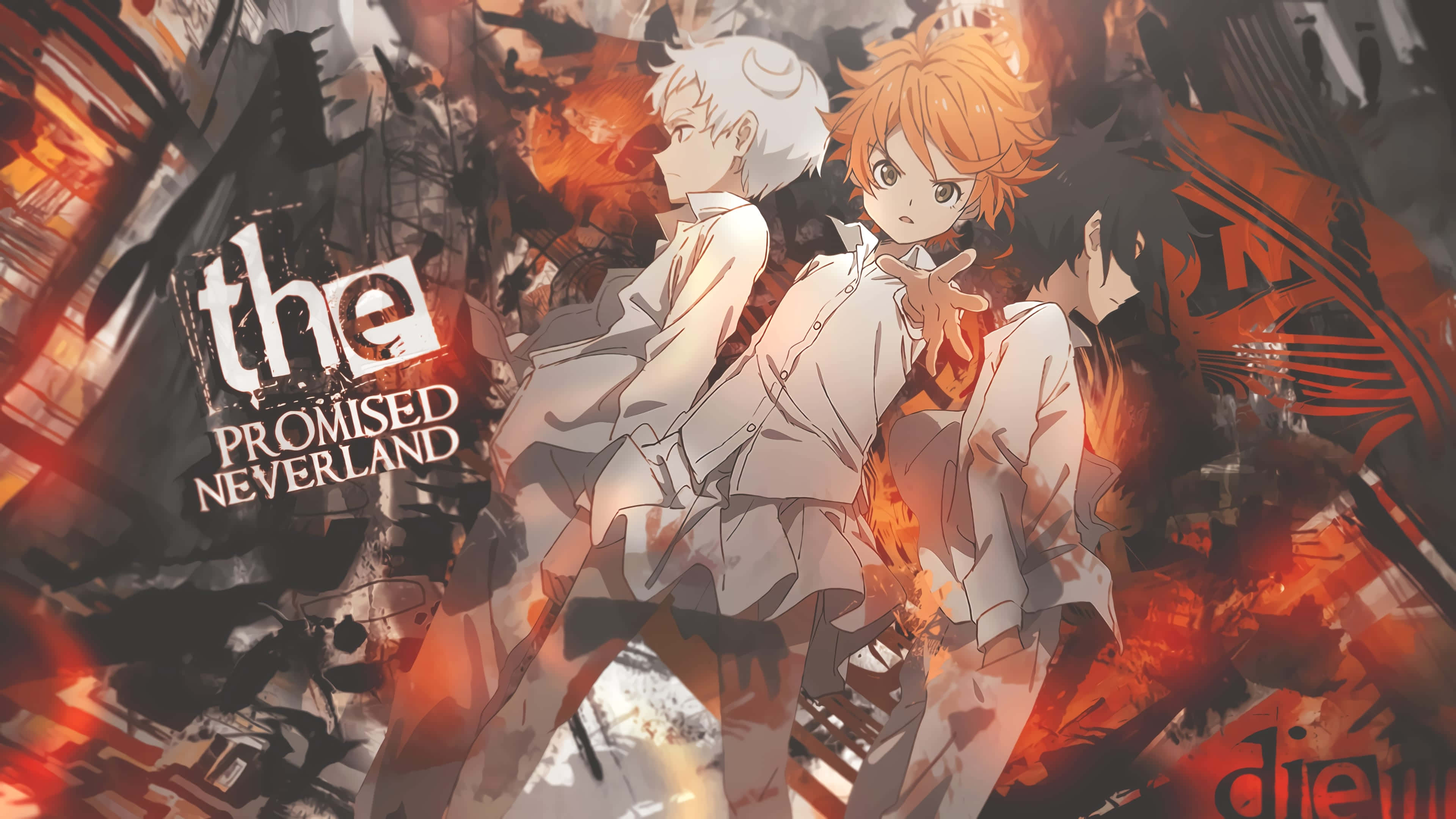 The Promised Neverland, Emma, white uniforms, 4K Desktop Wallpaper