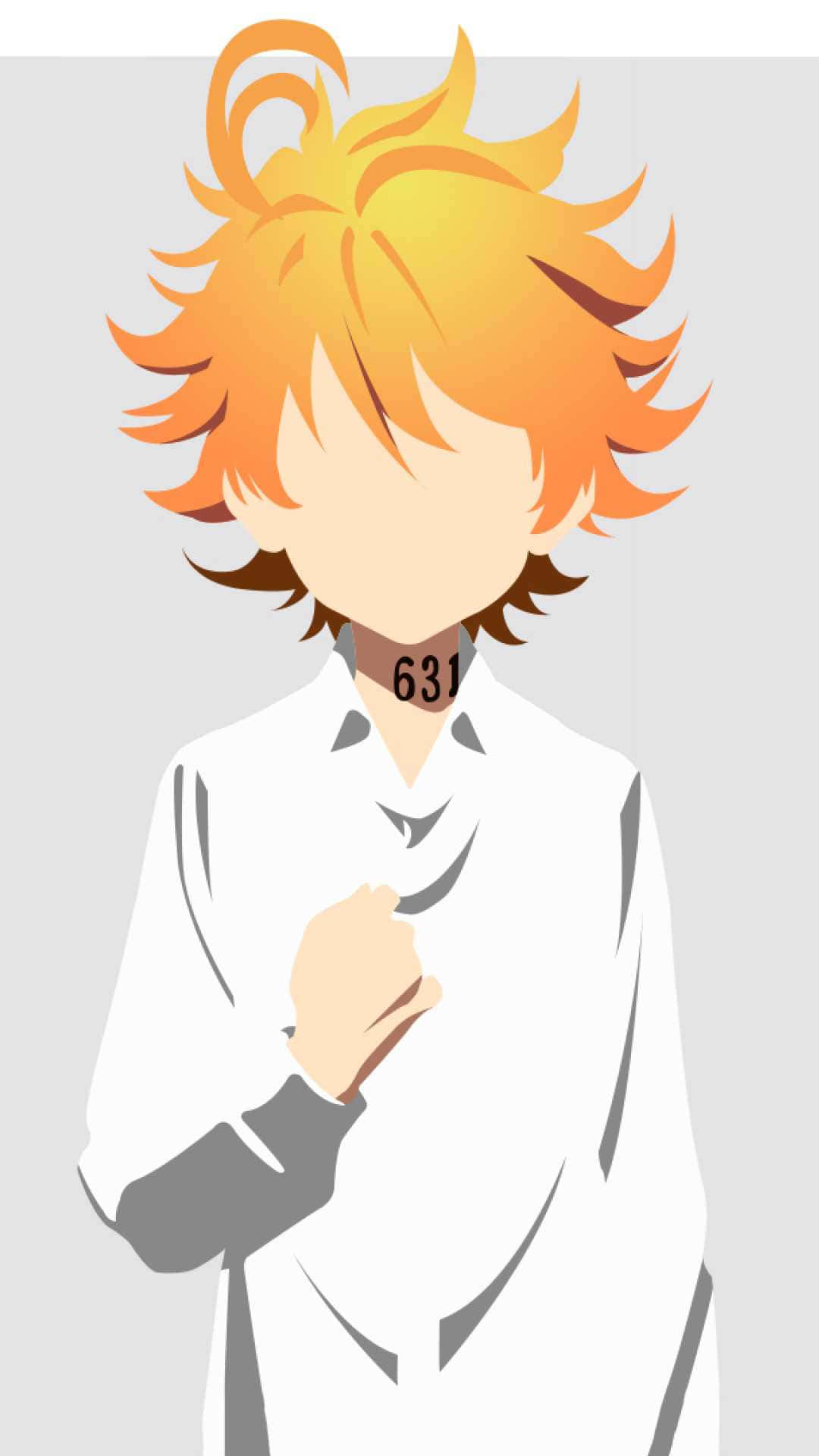 Emma, The Promised Neverland, spiky orange hair, Full HD Phone Wallpaper
