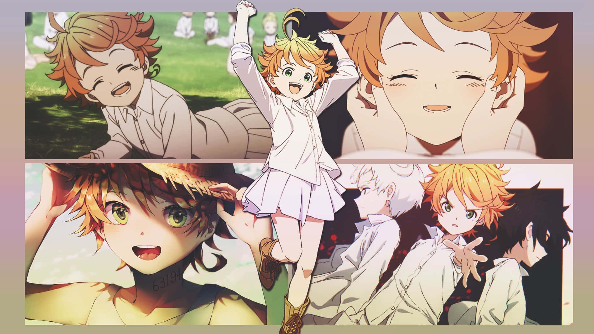 The Promised Neverland, Emma, orange hair, Full HD Desktop Wallpaper