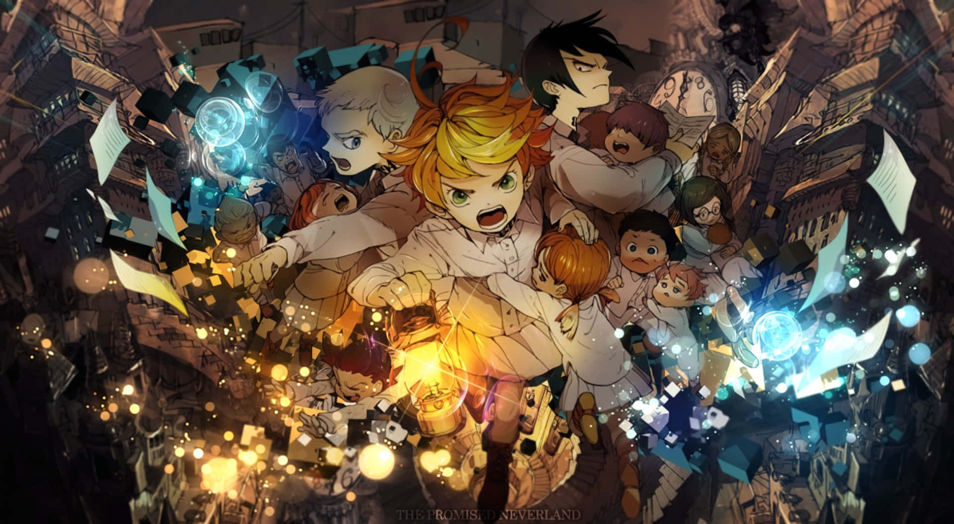 The Promised Neverland, Emma, glowing lanterns, Full HD Desktop Wallpaper