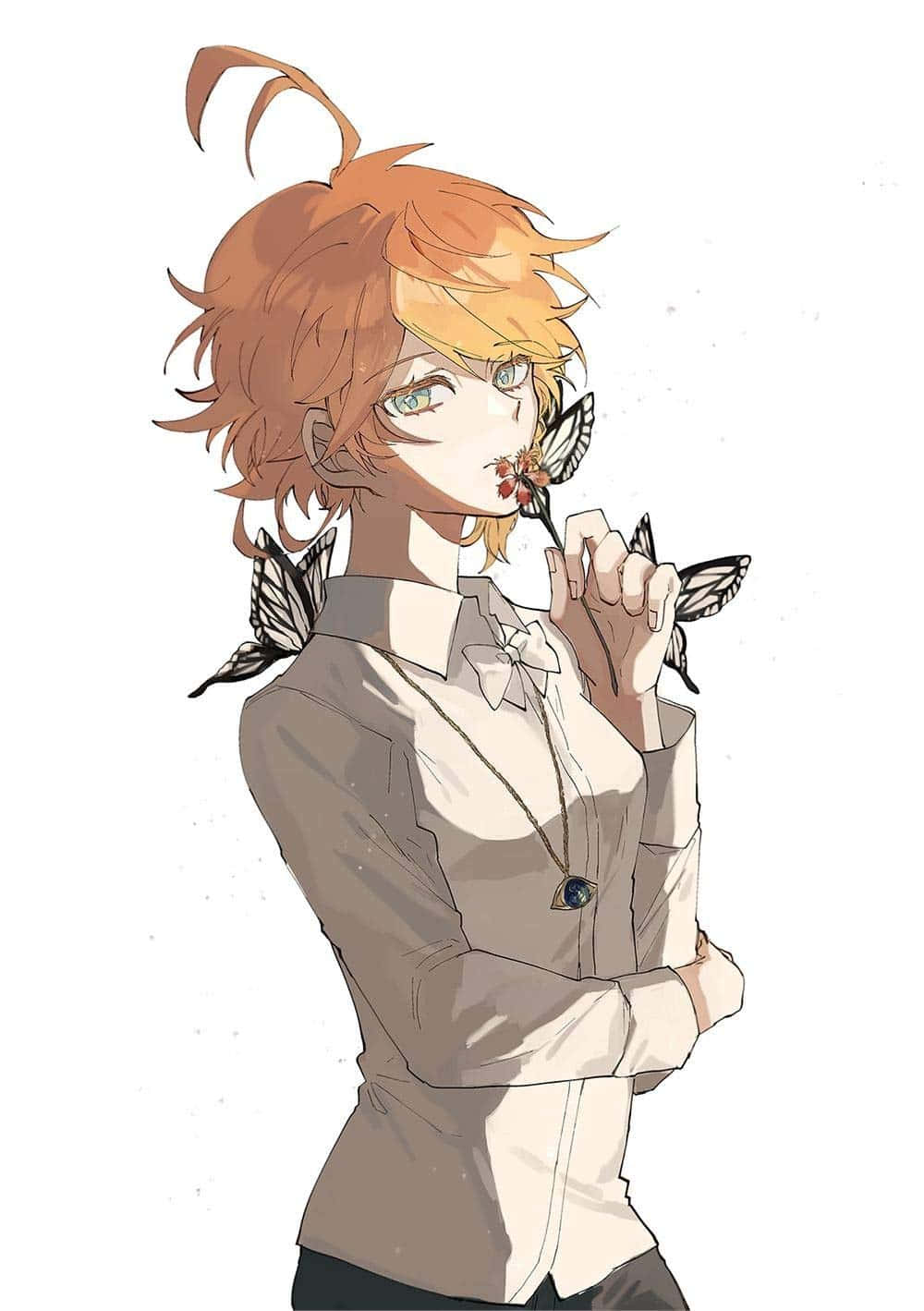 The Promised Neverland, Emma, orange hair, HD Phone Wallpaper