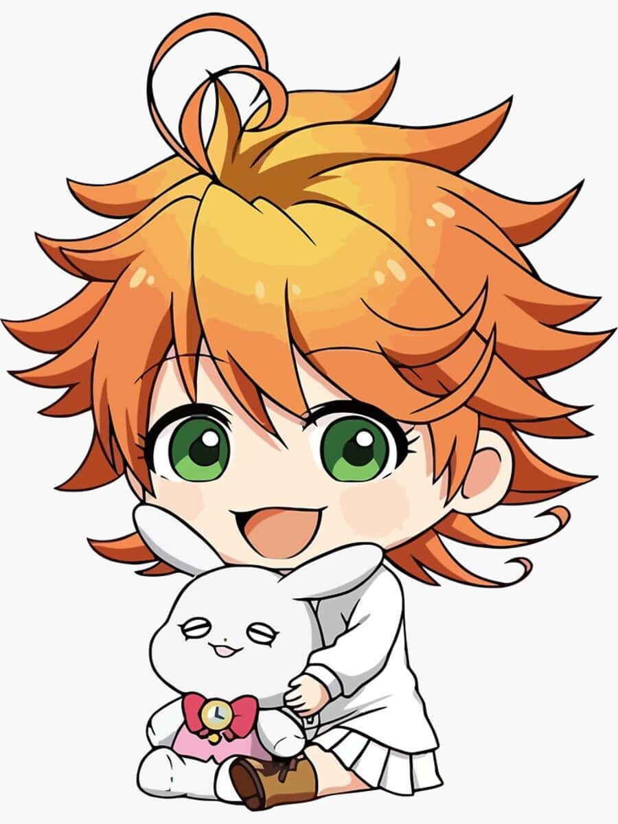 The Promised Neverland, Emma, chibi anime girl, SD Phone Wallpaper