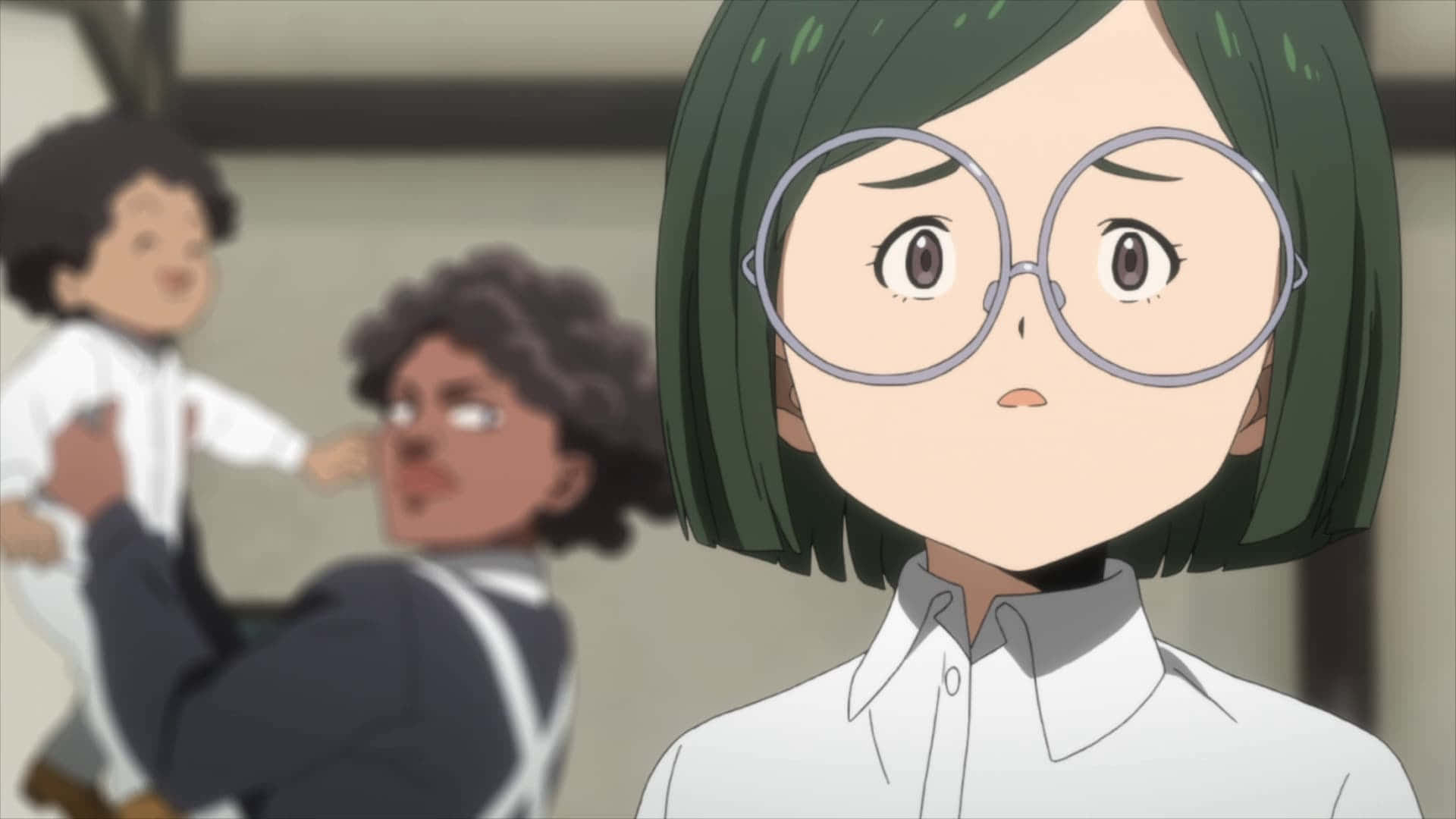 The Promised Neverland, Gilda, green hair, Full HD Desktop Wallpaper