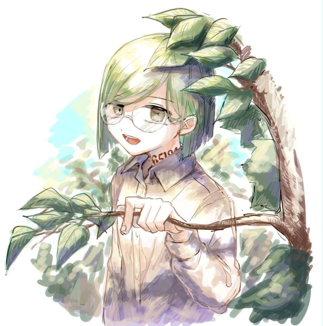 Gilda, The Promised Neverland, green hair, SD Phone Wallpaper