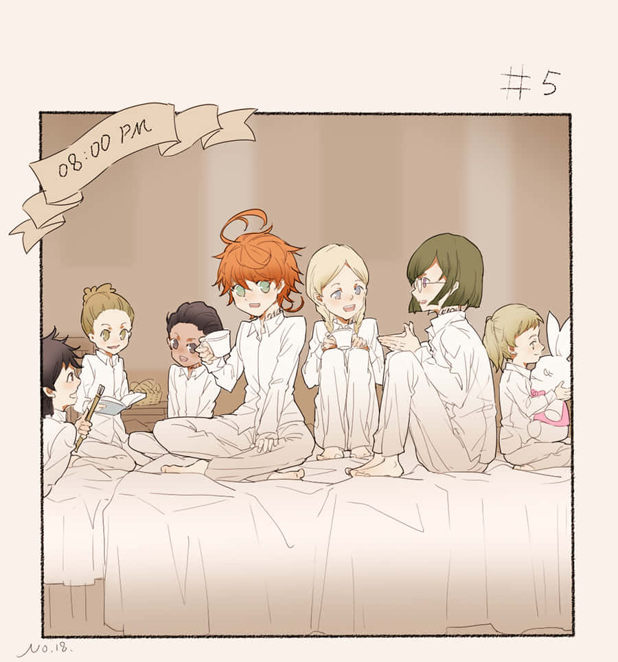 The Promised Neverland, Gilda, white pajamas, SD Phone Wallpaper