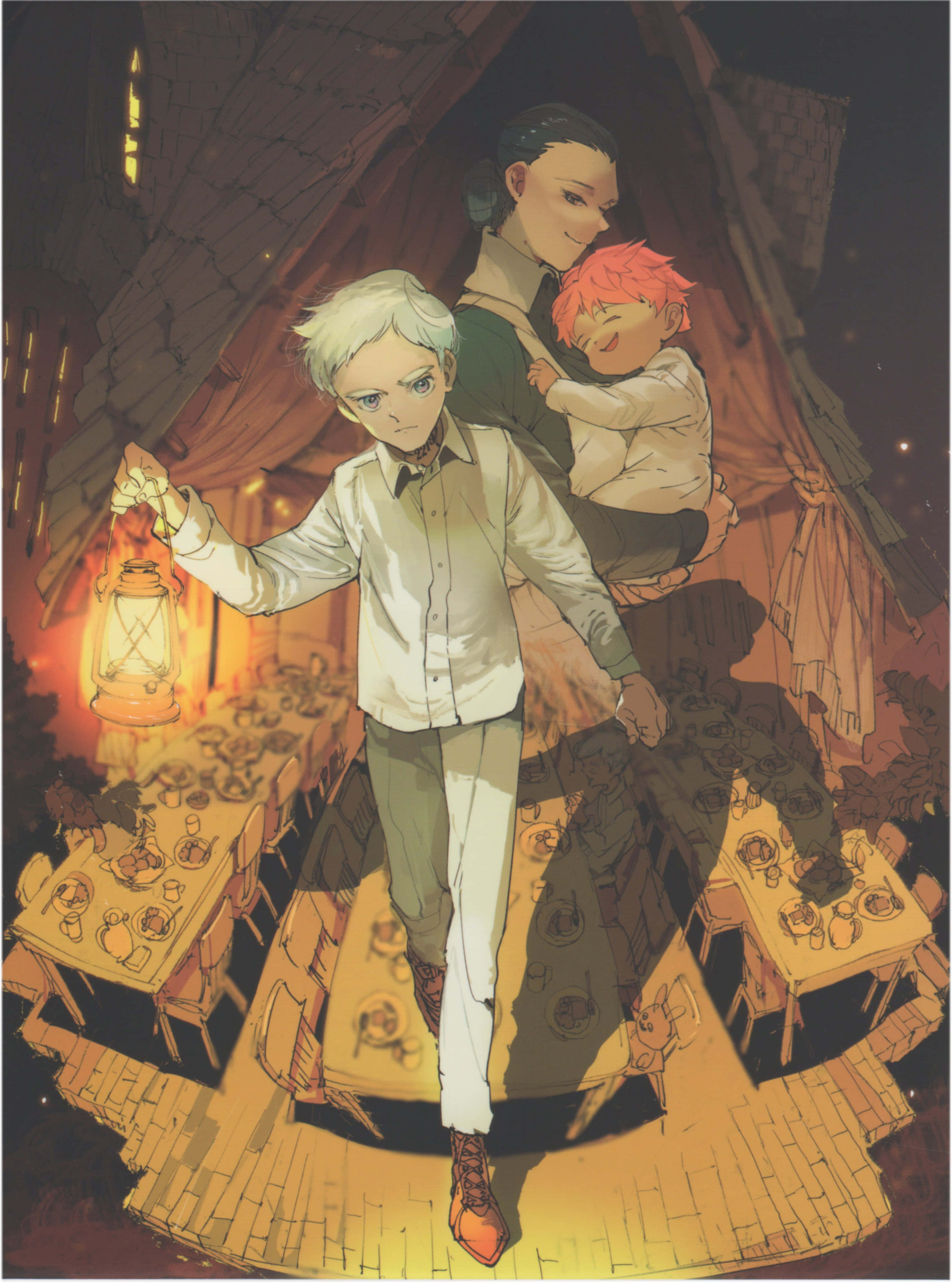 The Promised Neverland, Isabella, lantern, 4K Phone Wallpaper