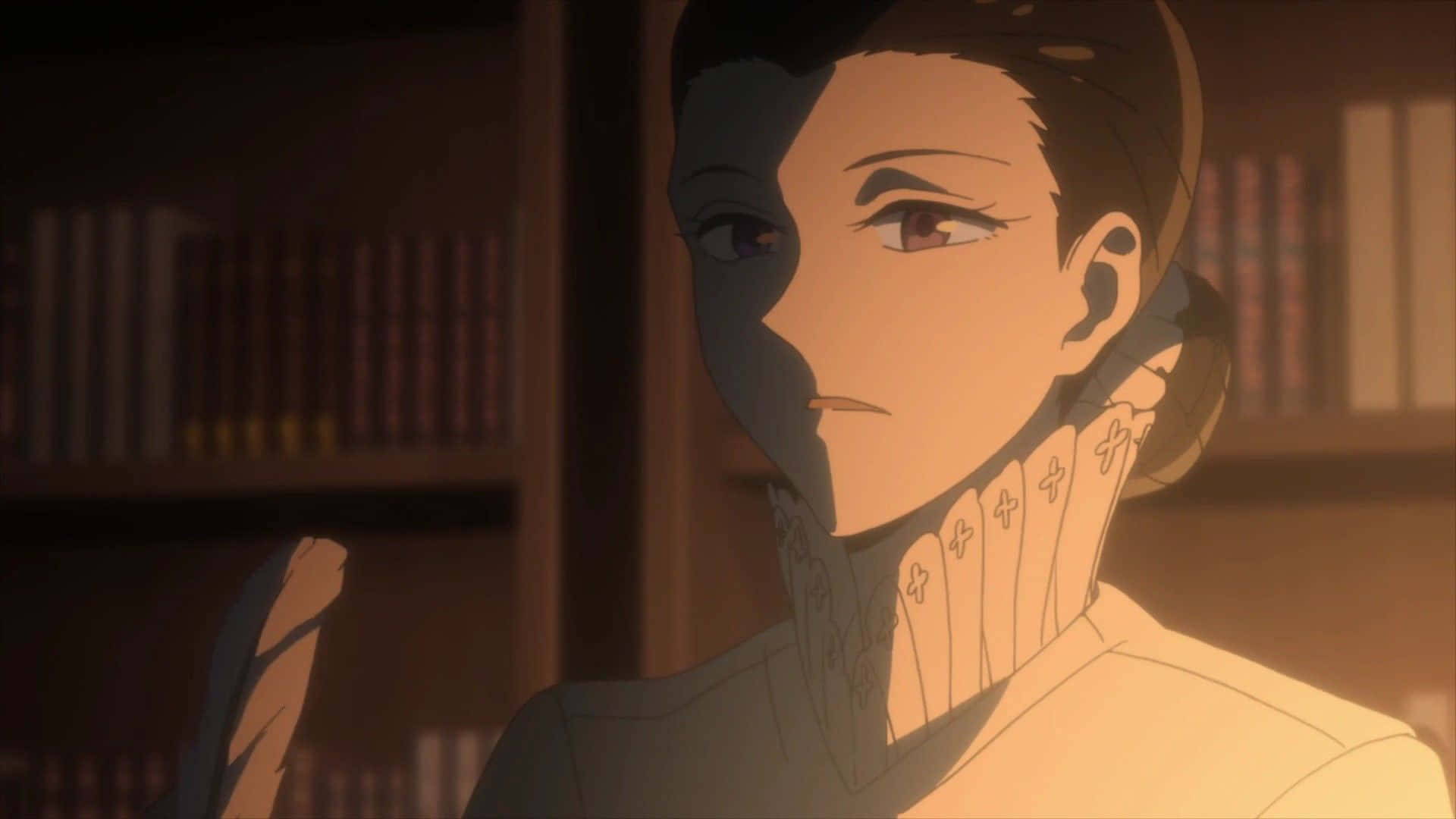 The Promised Neverland, Isabella, cross-marked neck, Full HD Desktop Wallpaper