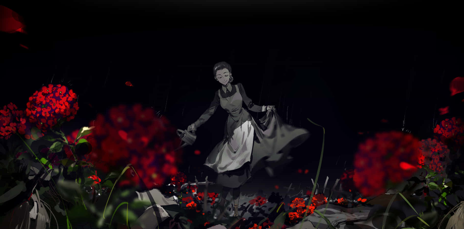 The Promised Neverland, Isabella, dark dress, HD Desktop Wallpaper