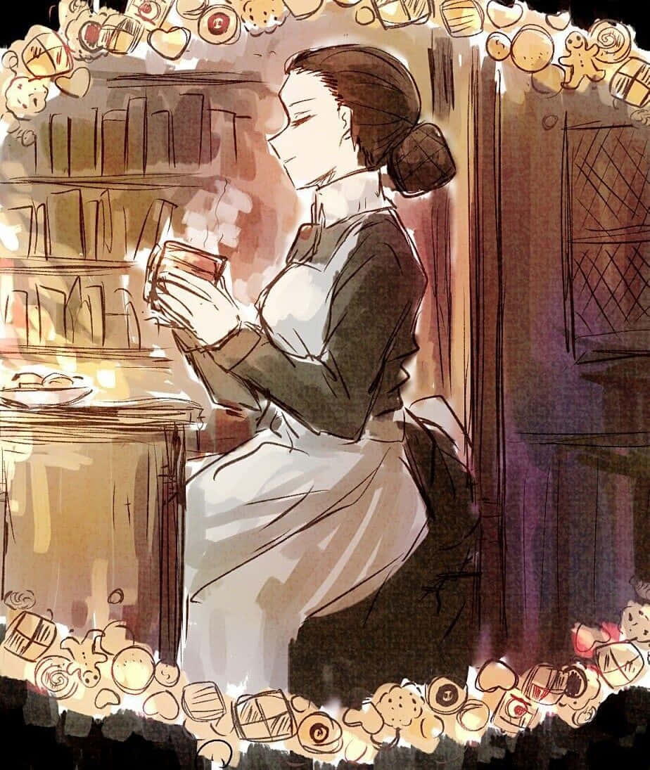 The Promised Neverland, Isabella, apron, SD Phone Wallpaper