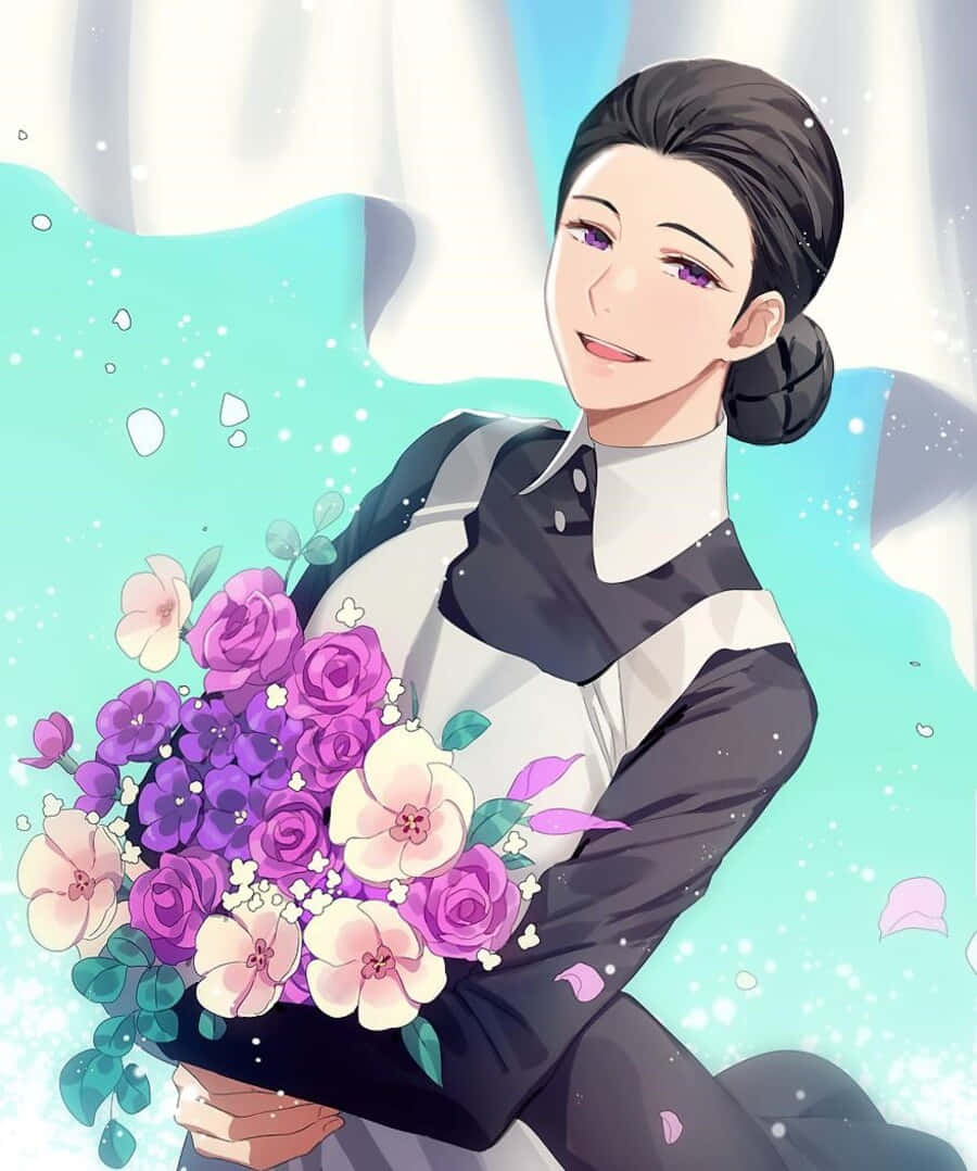 The Promised Neverland, Isabella, purple eyes, SD Phone Wallpaper