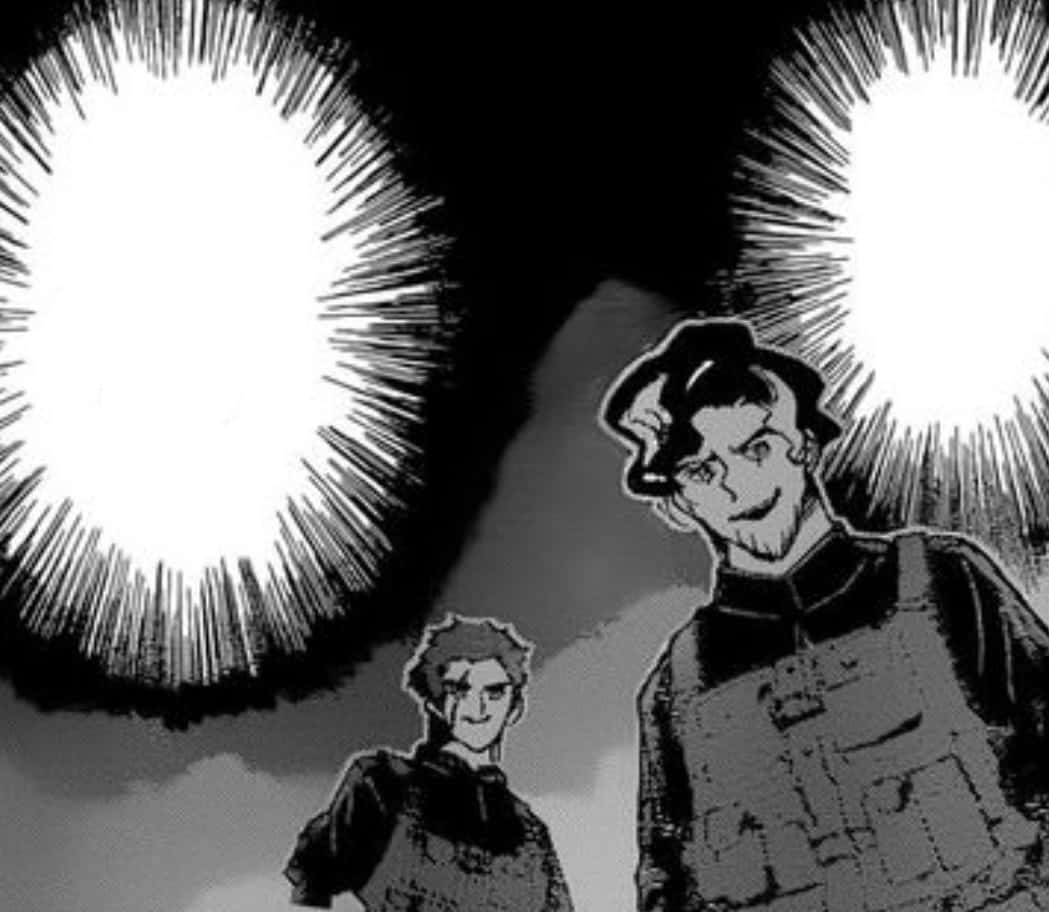 The Promised Neverland Lucas, anime characters, explosive white bursts, SD Desktop Wallpaper
