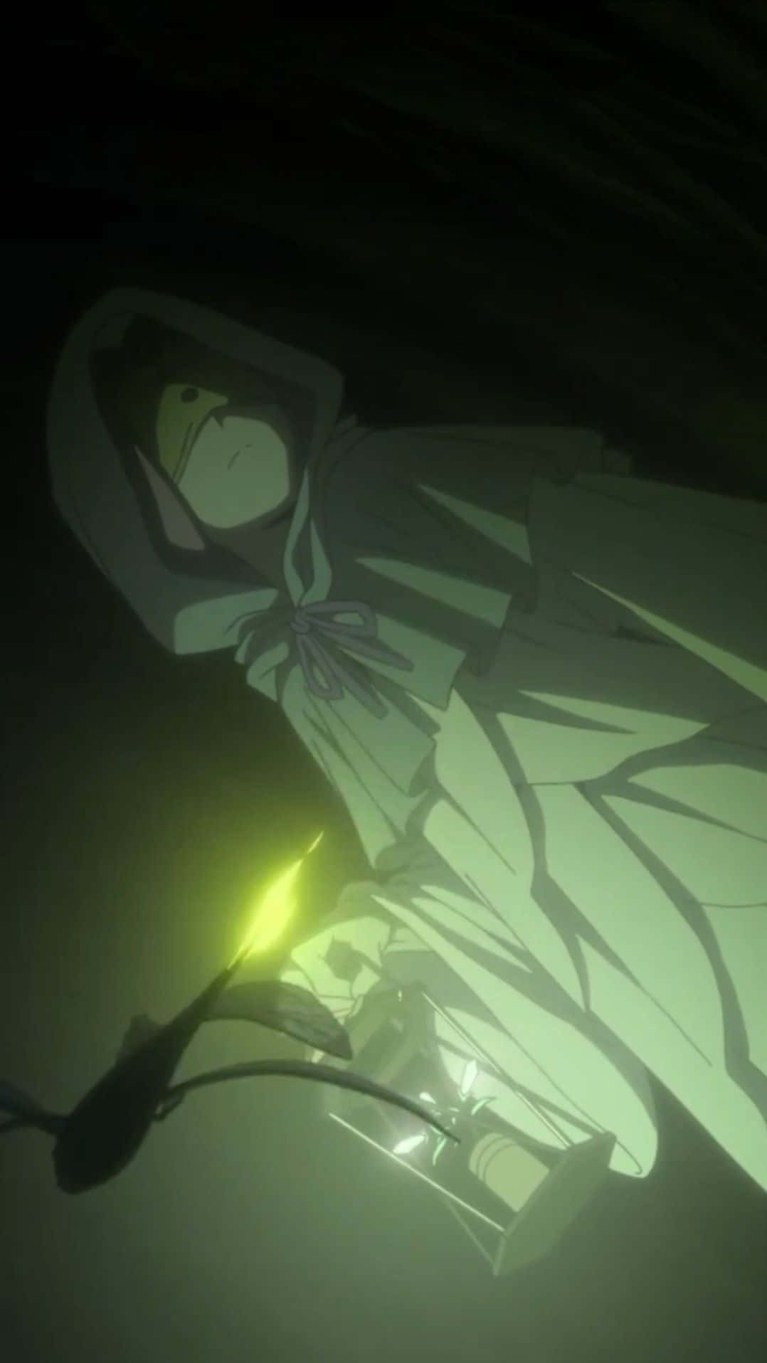 The Promised Neverland Mujika, glowing green lantern, dark misty environment, HD Phone Wallpaper