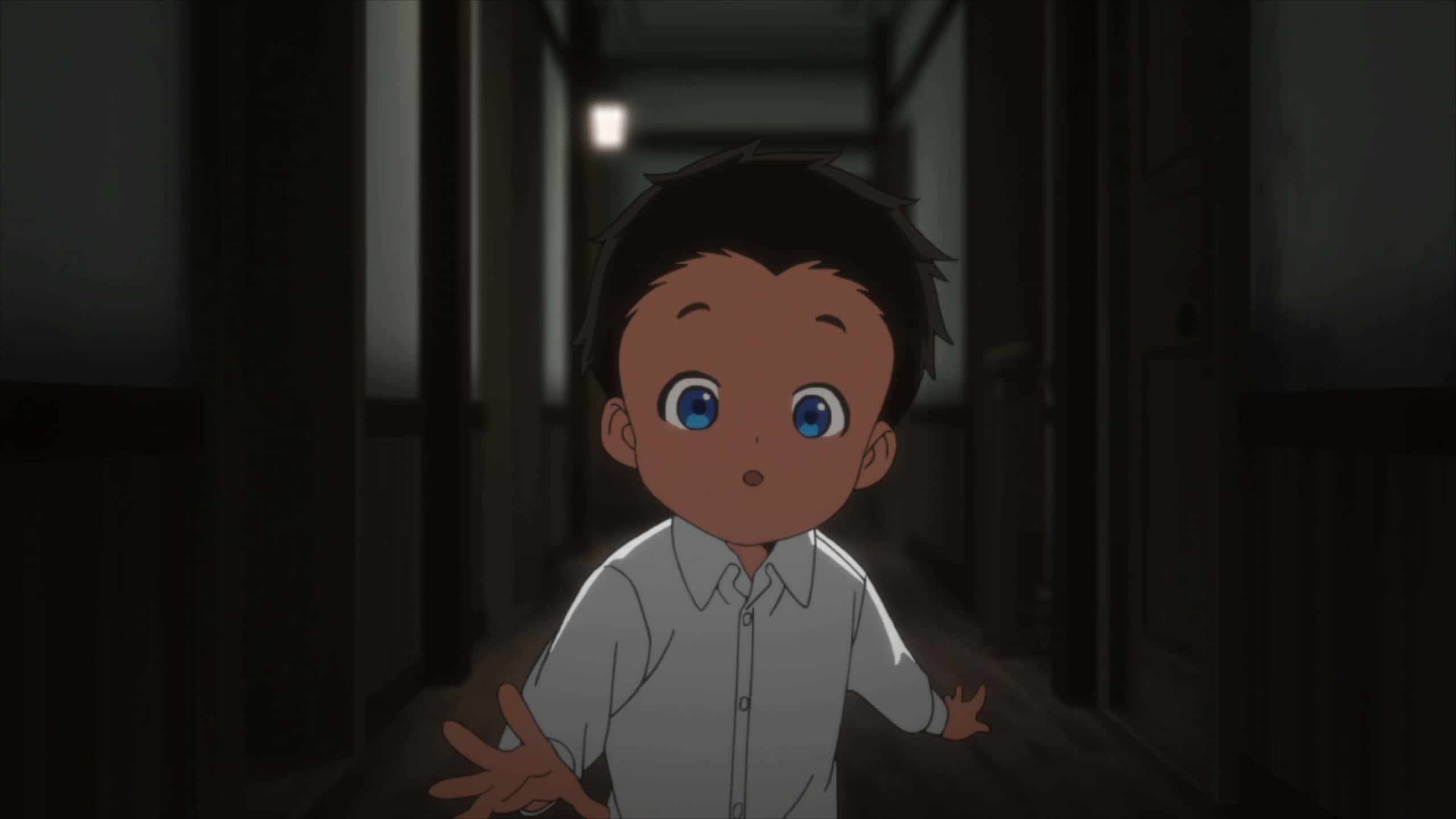 Phil, The Promised Neverland, white shirt, 2K Desktop Wallpaper