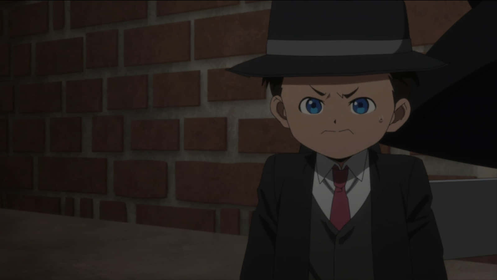 The Promised Neverland, Phil, black suit, HD Desktop Wallpaper