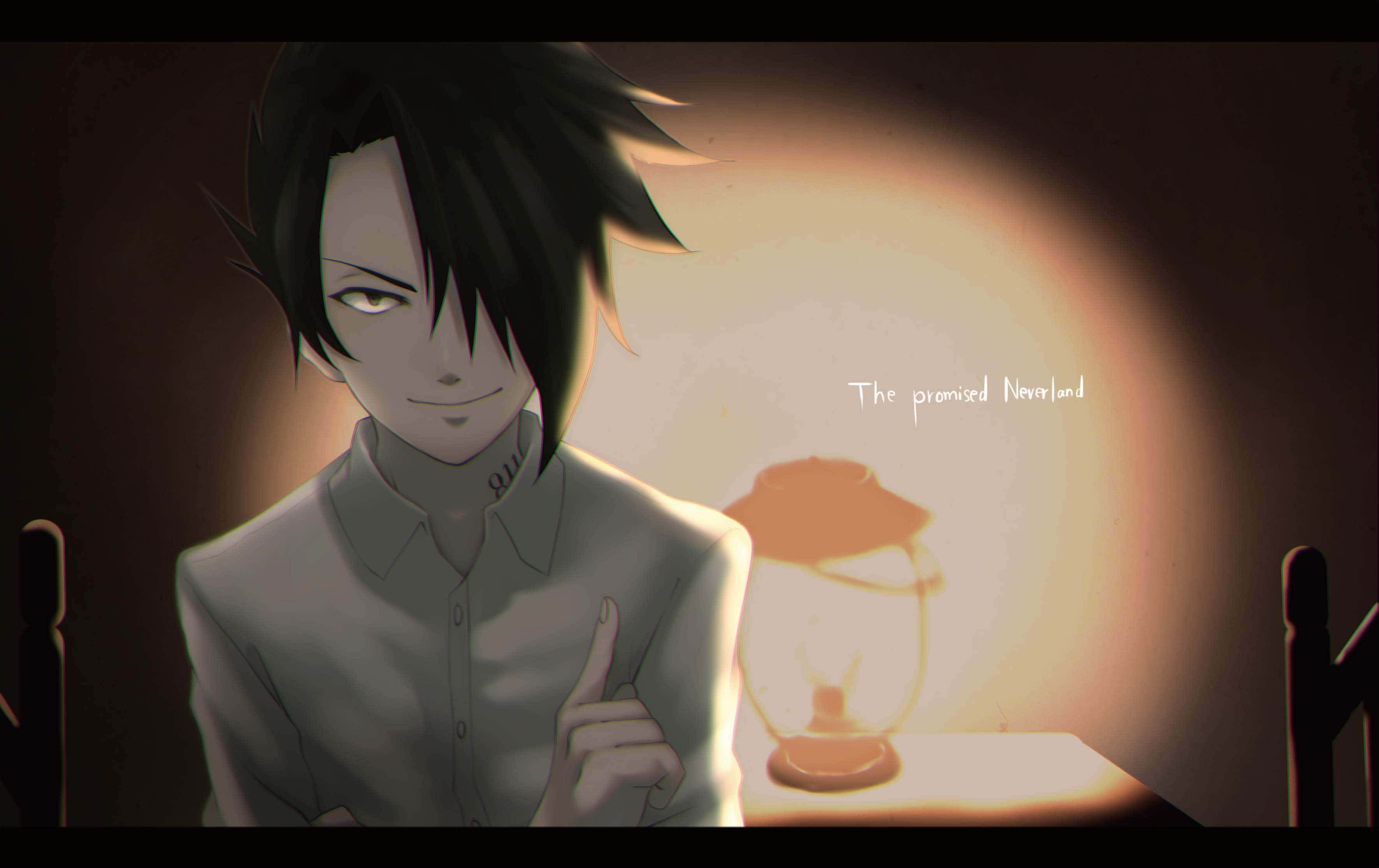 Ray, The Promised Neverland, collared shirt, 2K Desktop Wallpaper