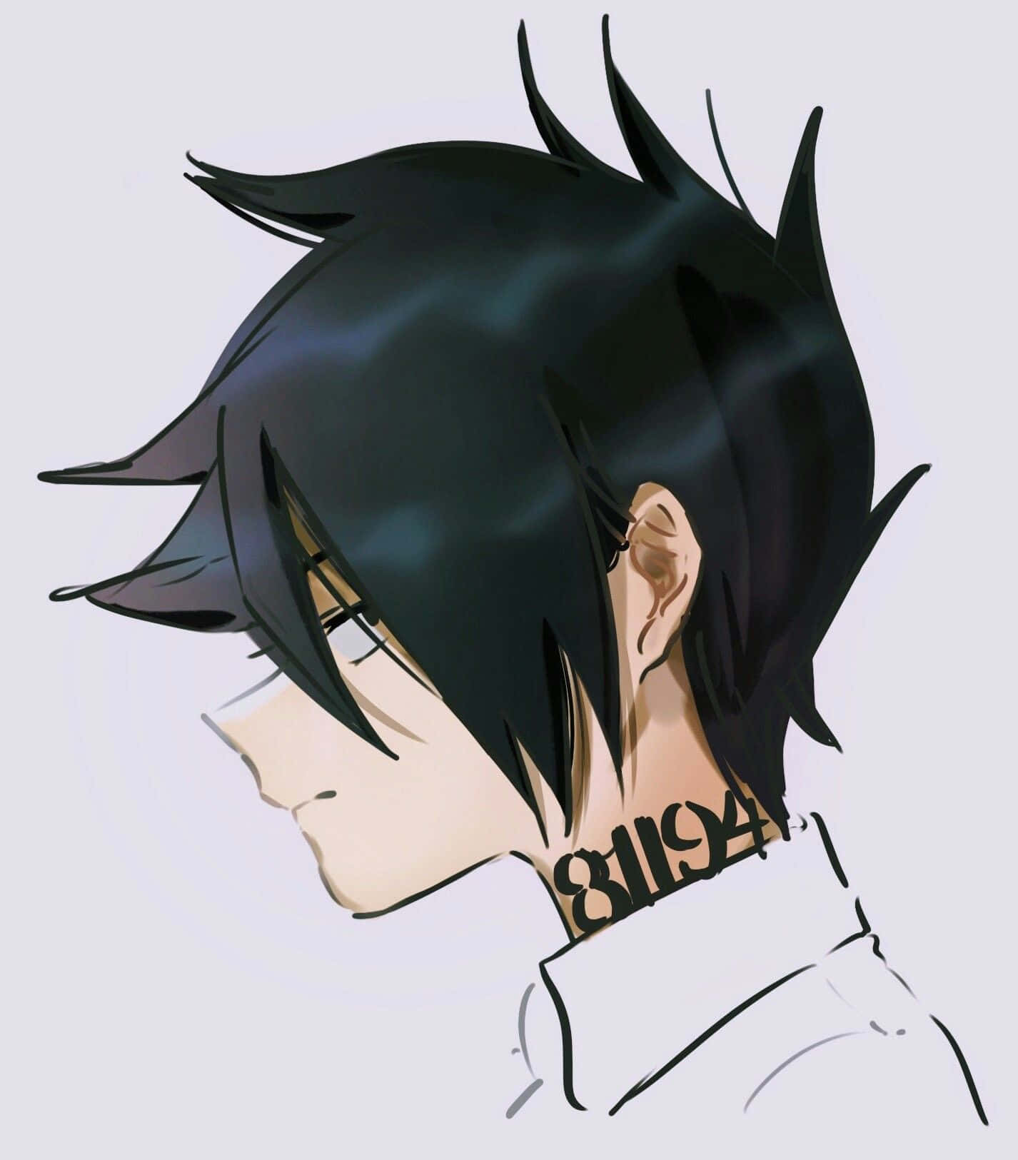 The Promised Neverland Ray, spiky black hair, neck tattoo, HD Phone Wallpaper