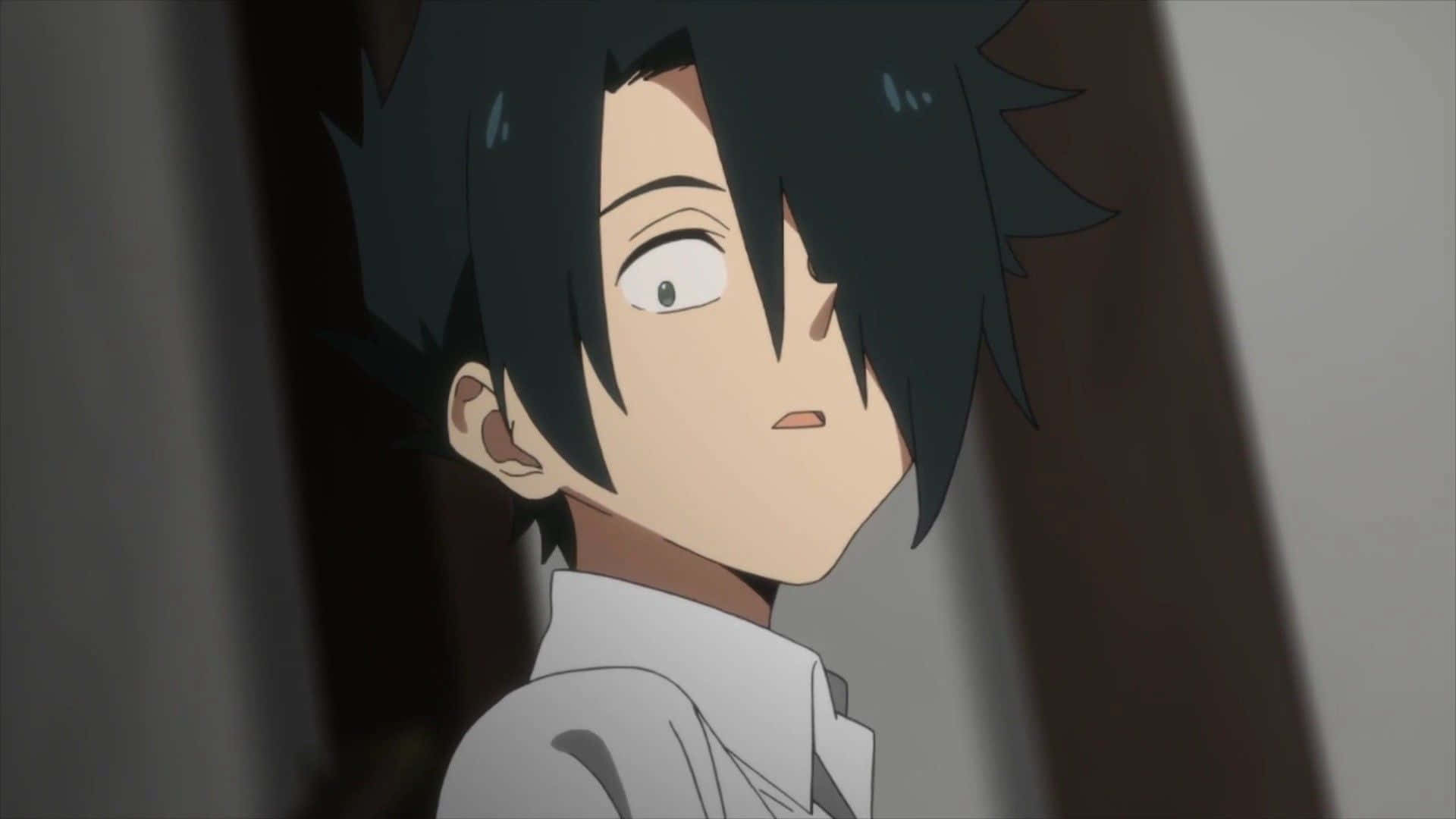 The Promised Neverland, Ray, spiky black hair, Full HD Desktop Wallpaper