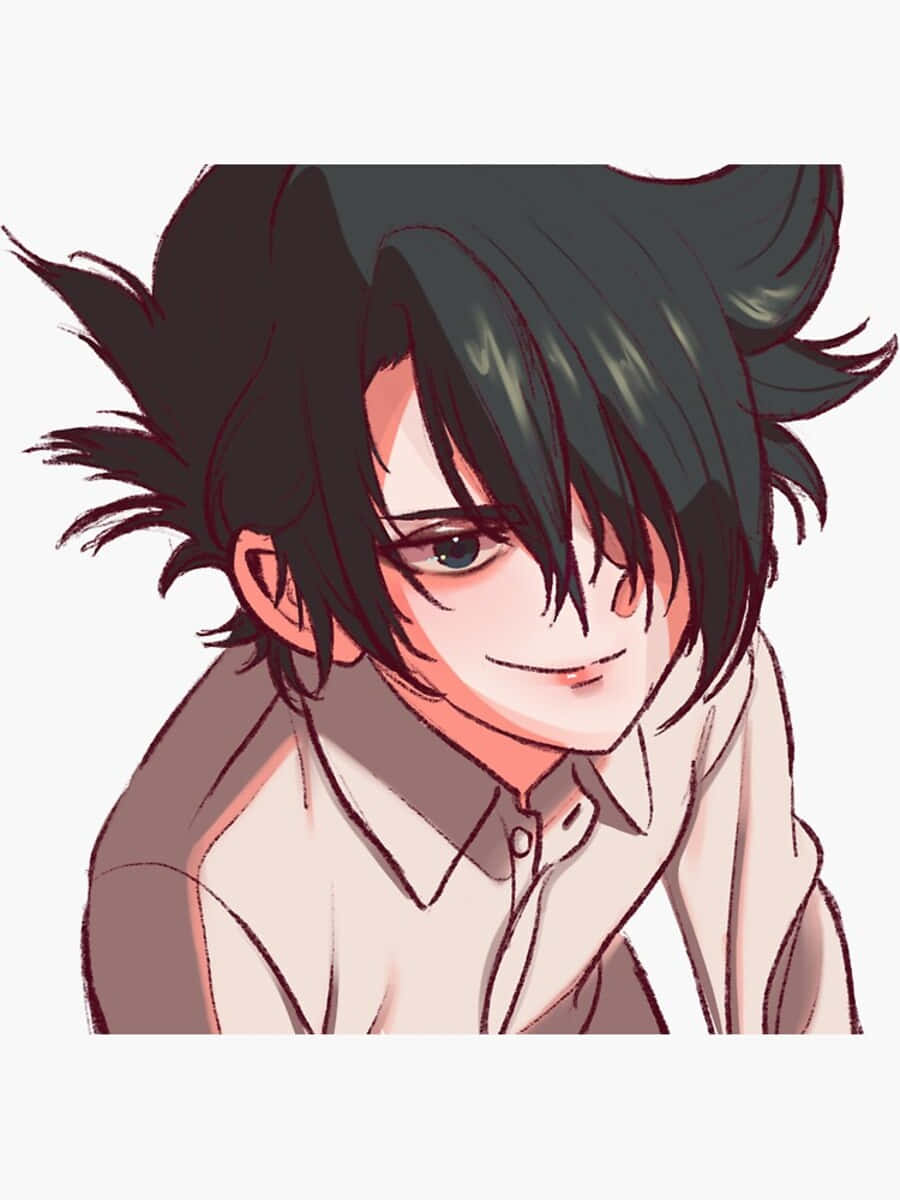 The Promised Neverland, Ray, spiky black hair, SD Phone Wallpaper