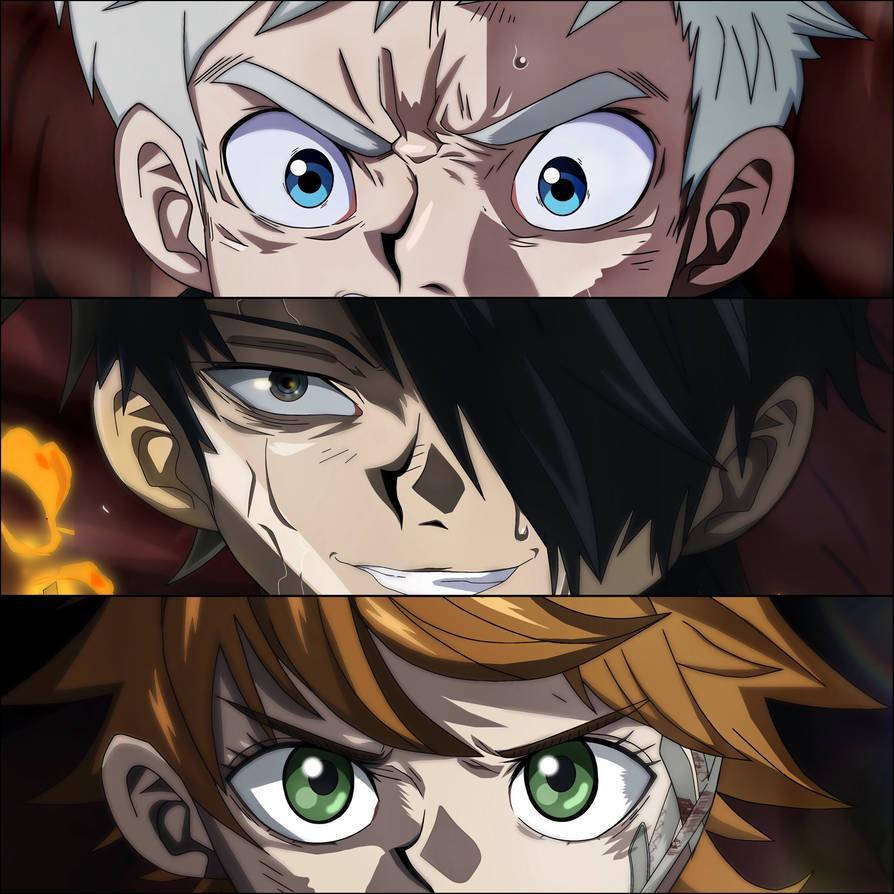 The Promised Neverland, Fearless Protagonists, anime characters, SD Desktop Wallpaper