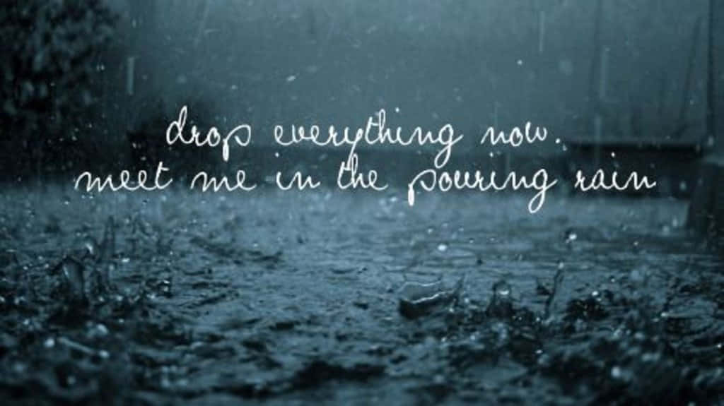 pouring rain, raindrops, wet pavement, SD Desktop Wallpaper
