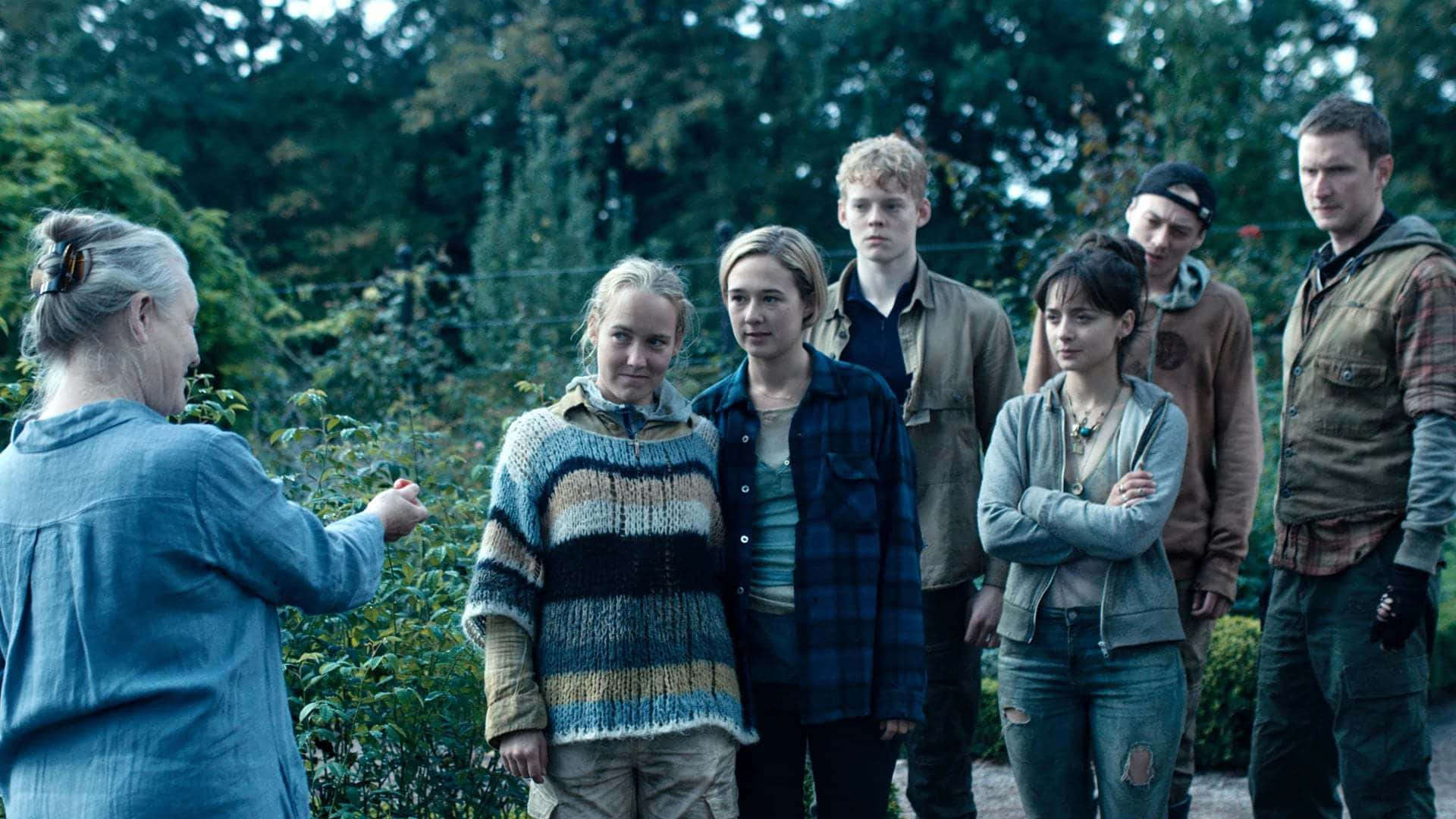 The Rain, blue shirt, six young adults, Full HD Desktop Wallpaper