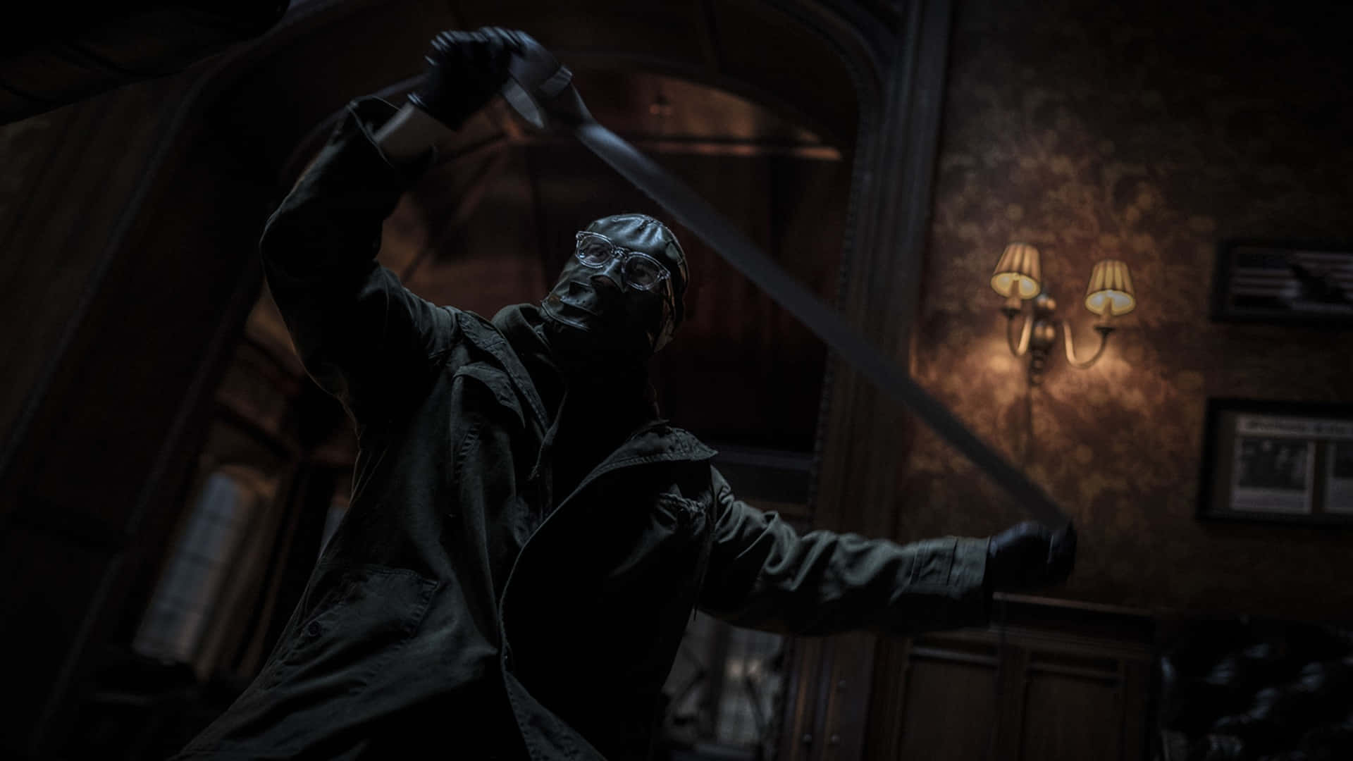 The Riddler 2022, masked figure, dark coat, Full HD Desktop Wallpaper