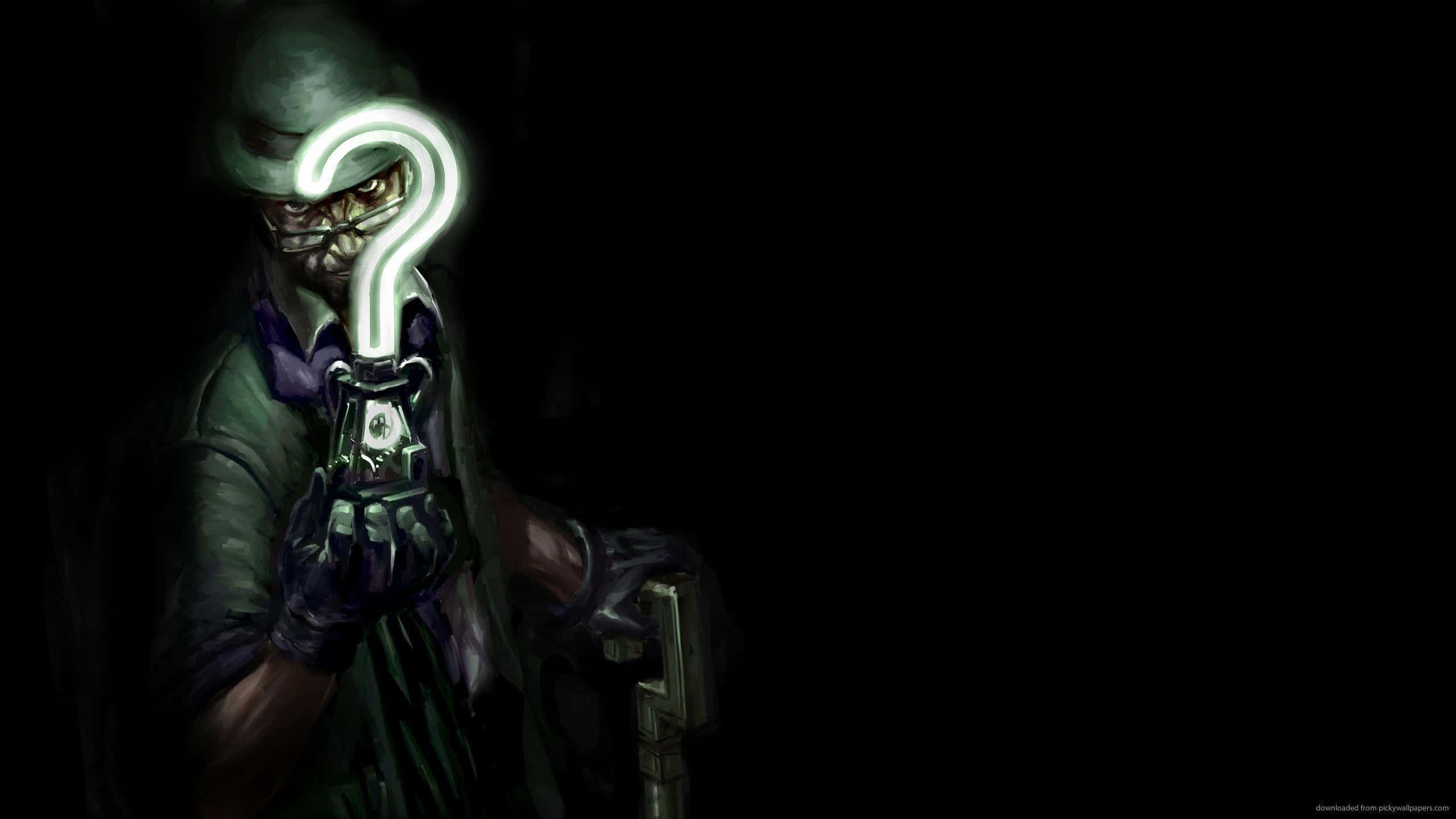 The Riddler 2022, green hat, glasses, 2K Desktop Wallpaper