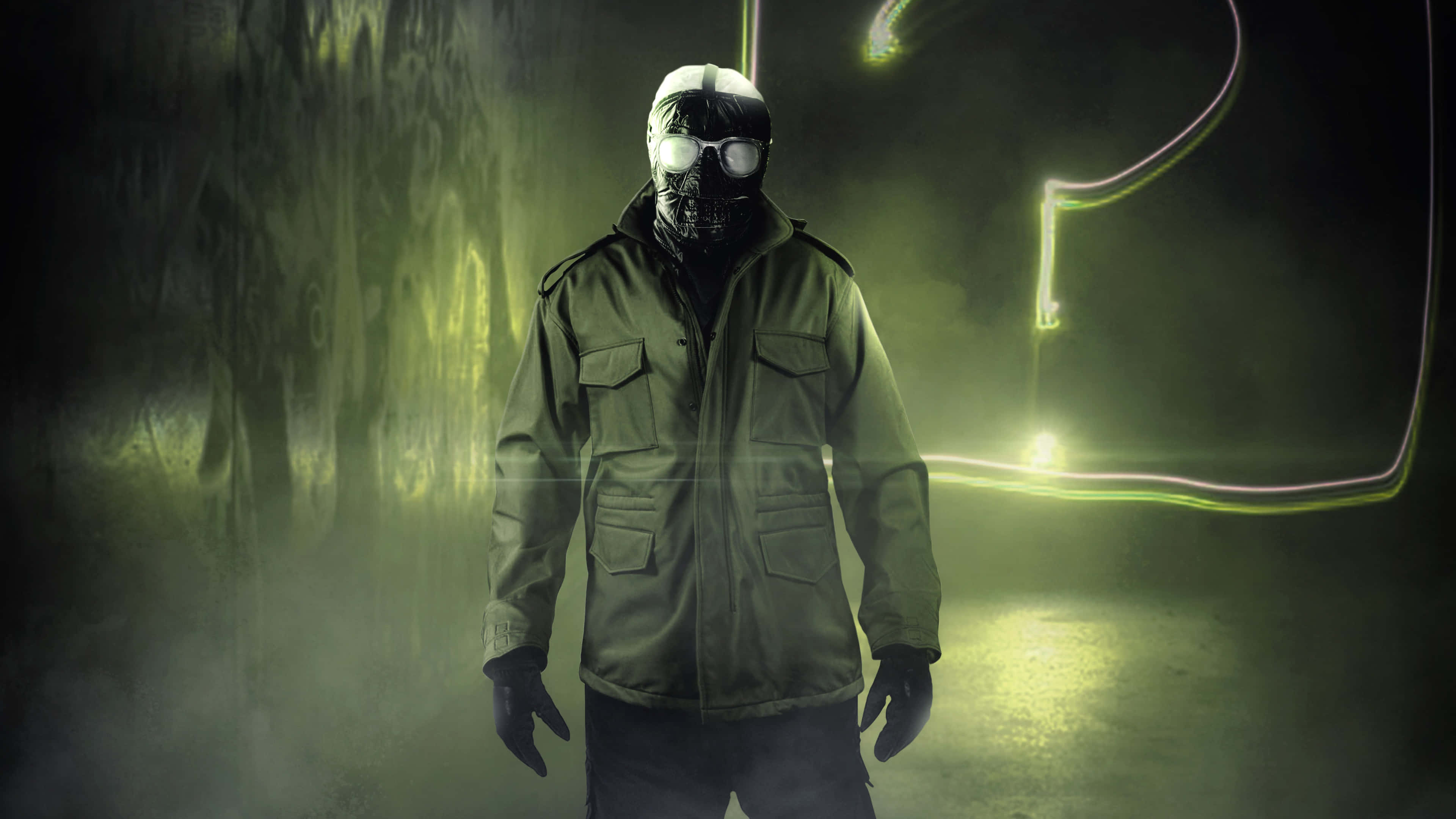 The Riddler 2022, green jacket, smoky dim room, 4K Desktop Wallpaper