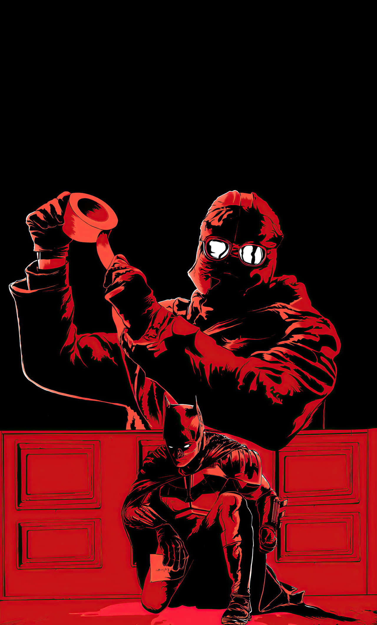 The Riddler 2022, masked vigilante, red, Full HD Phone Wallpaper
