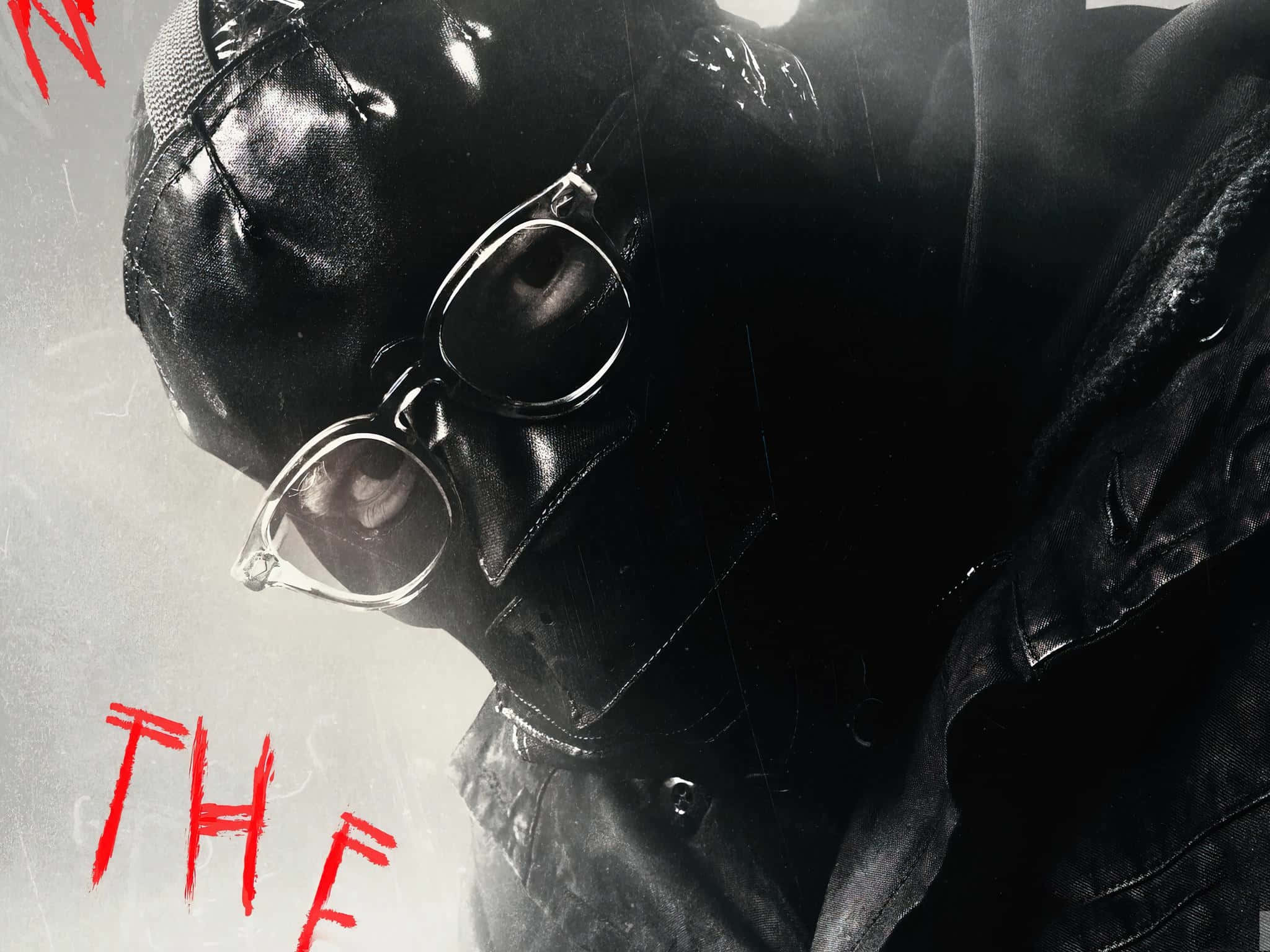 The Riddler 2022, black leather mask, glasses, Full HD Desktop Wallpaper