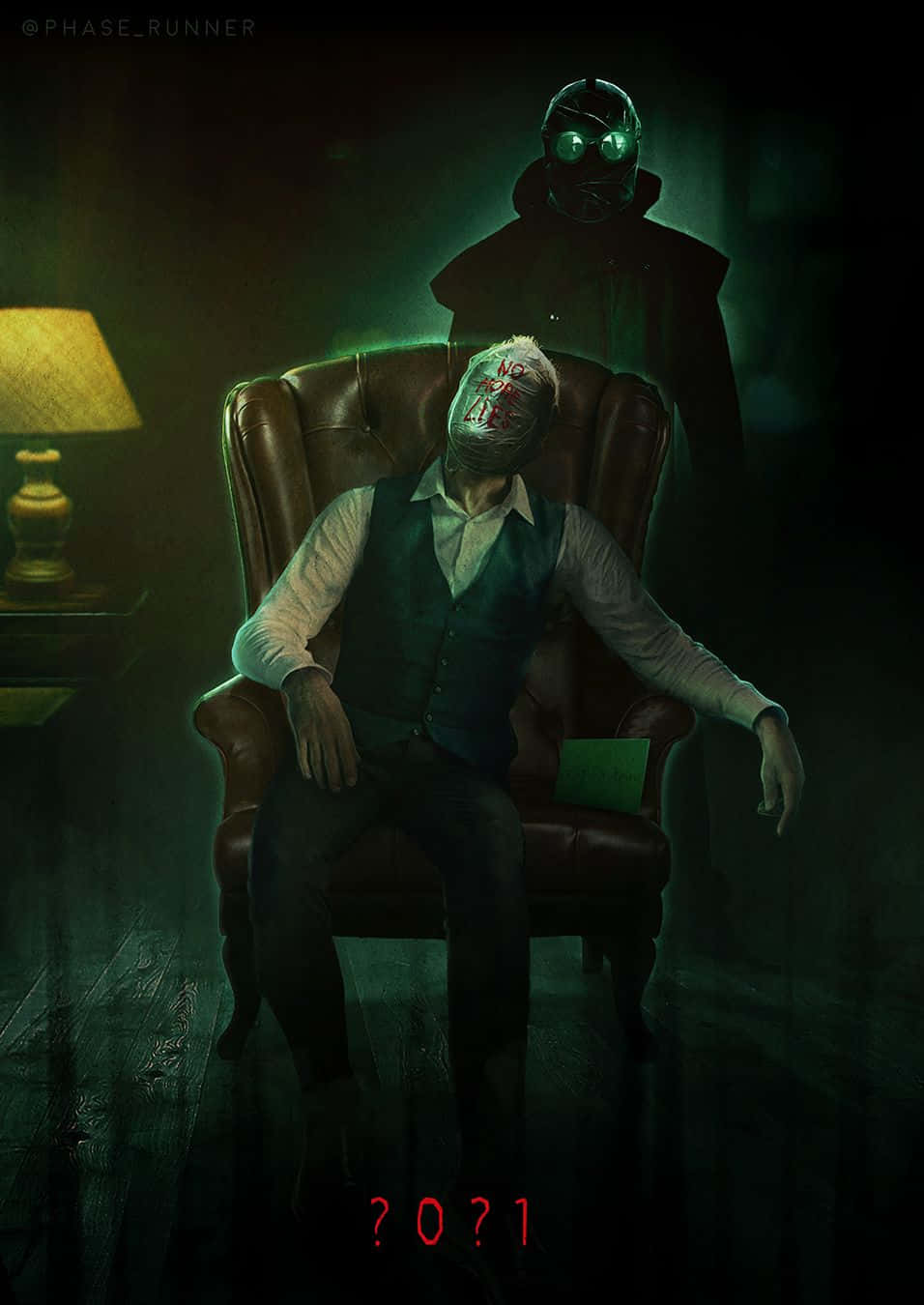 The Riddler 2022, masked figure, glowing-eyed hooded entity, HD Phone Wallpaper