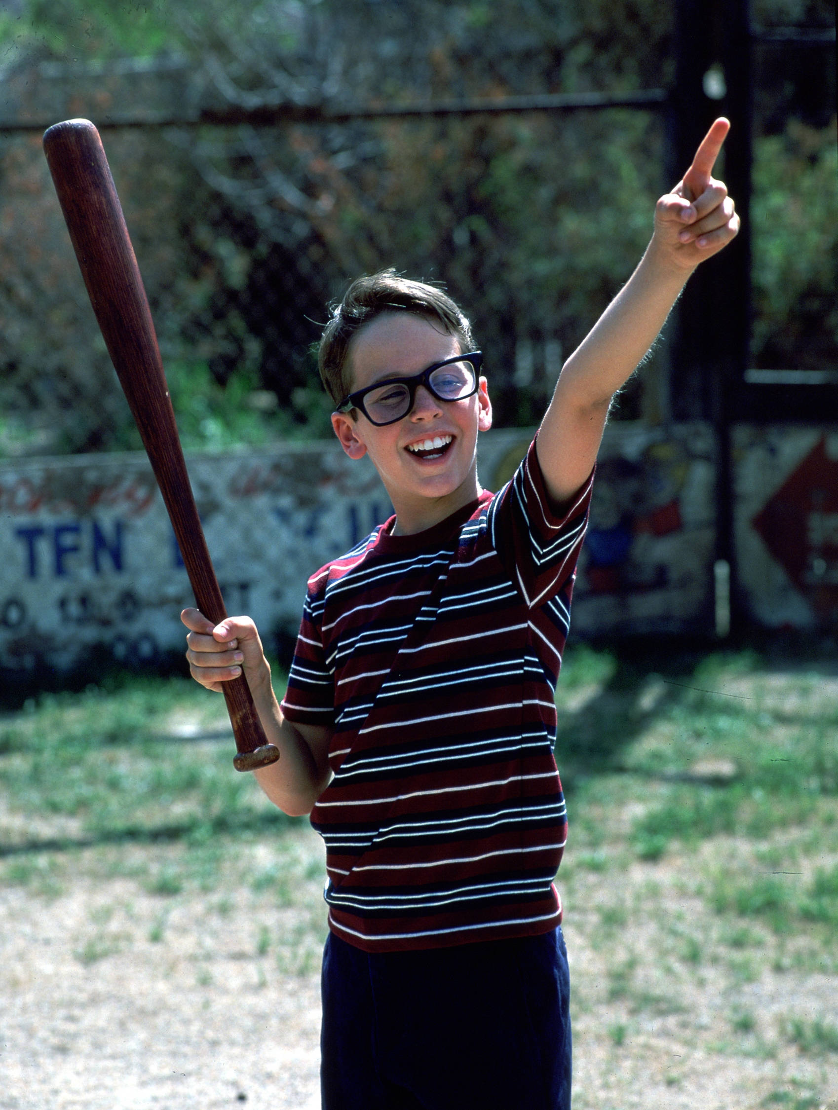 The Sandlot, wooden bat, striped shirt, Full HD Phone Wallpaper