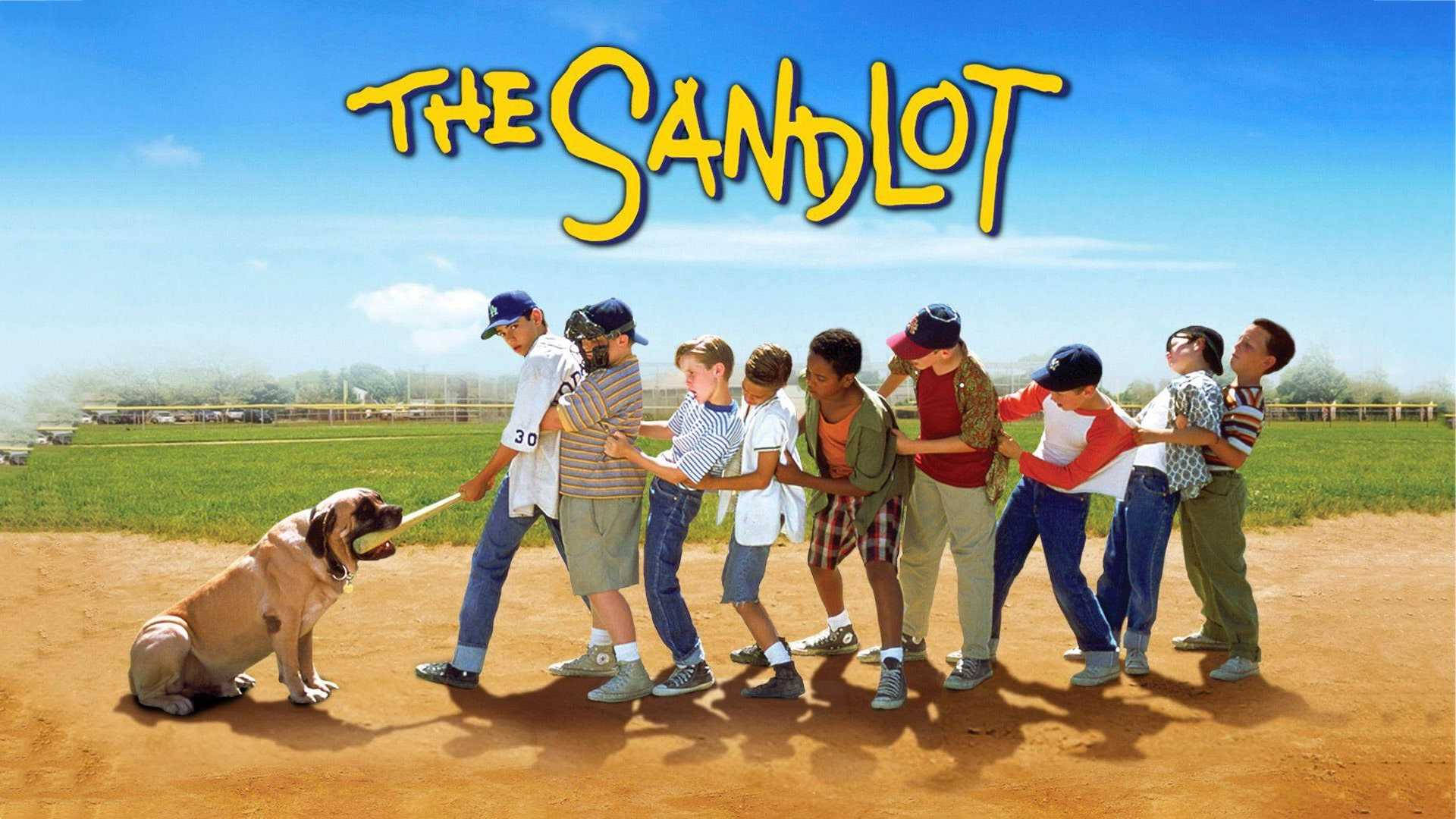 The Sandlot, baseball caps, large dog, Full HD Desktop Wallpaper