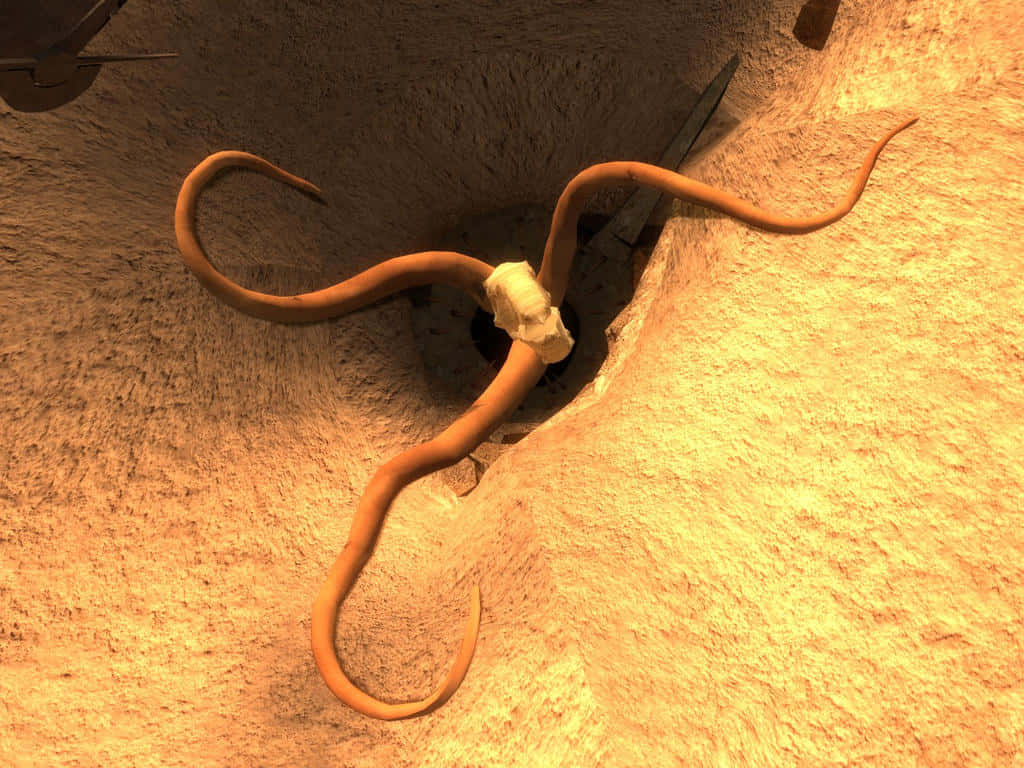 The Sarlacc Pit, orange tentacle, sandy crevice, SD Desktop Wallpaper