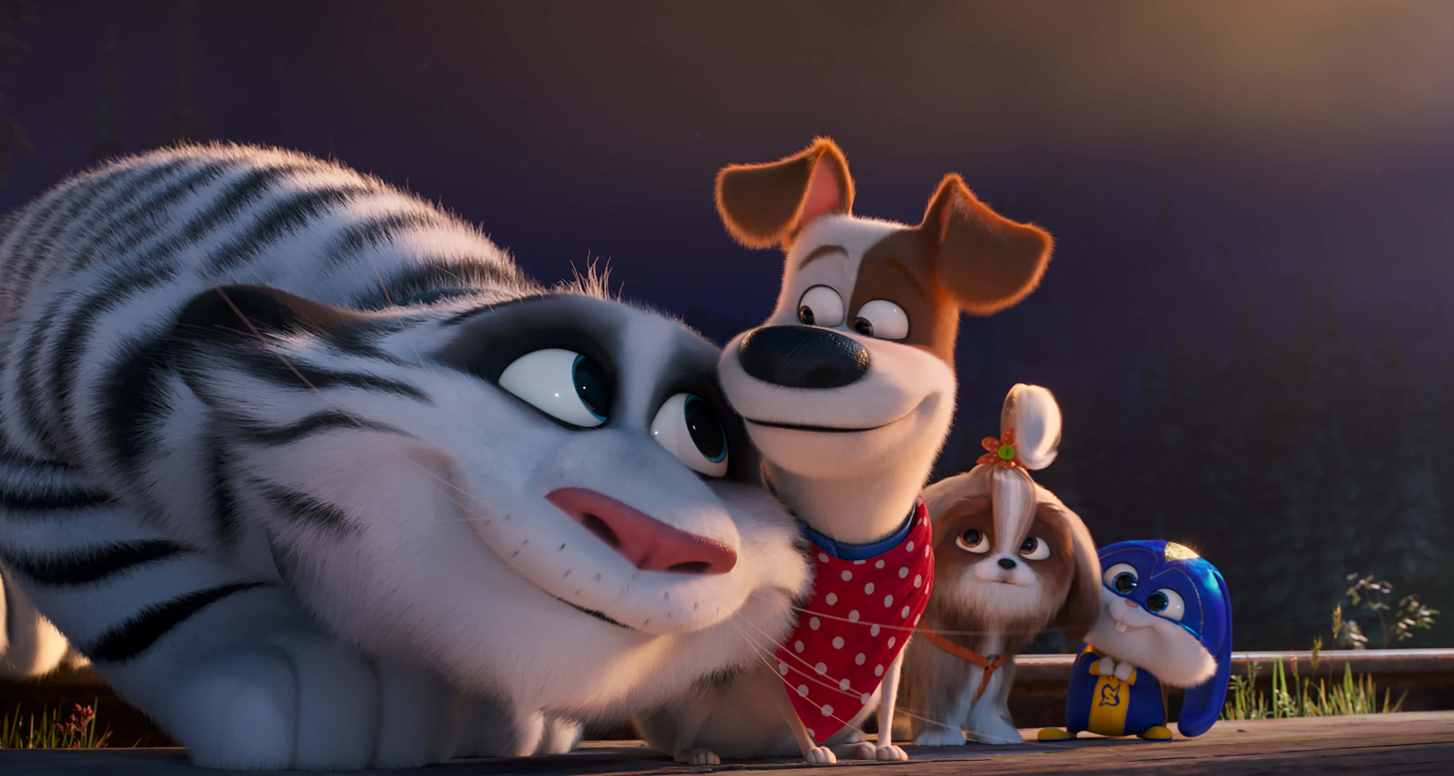 The Secret Life Of Pets 2, striped cat, animated dogs, 4K Desktop Wallpaper