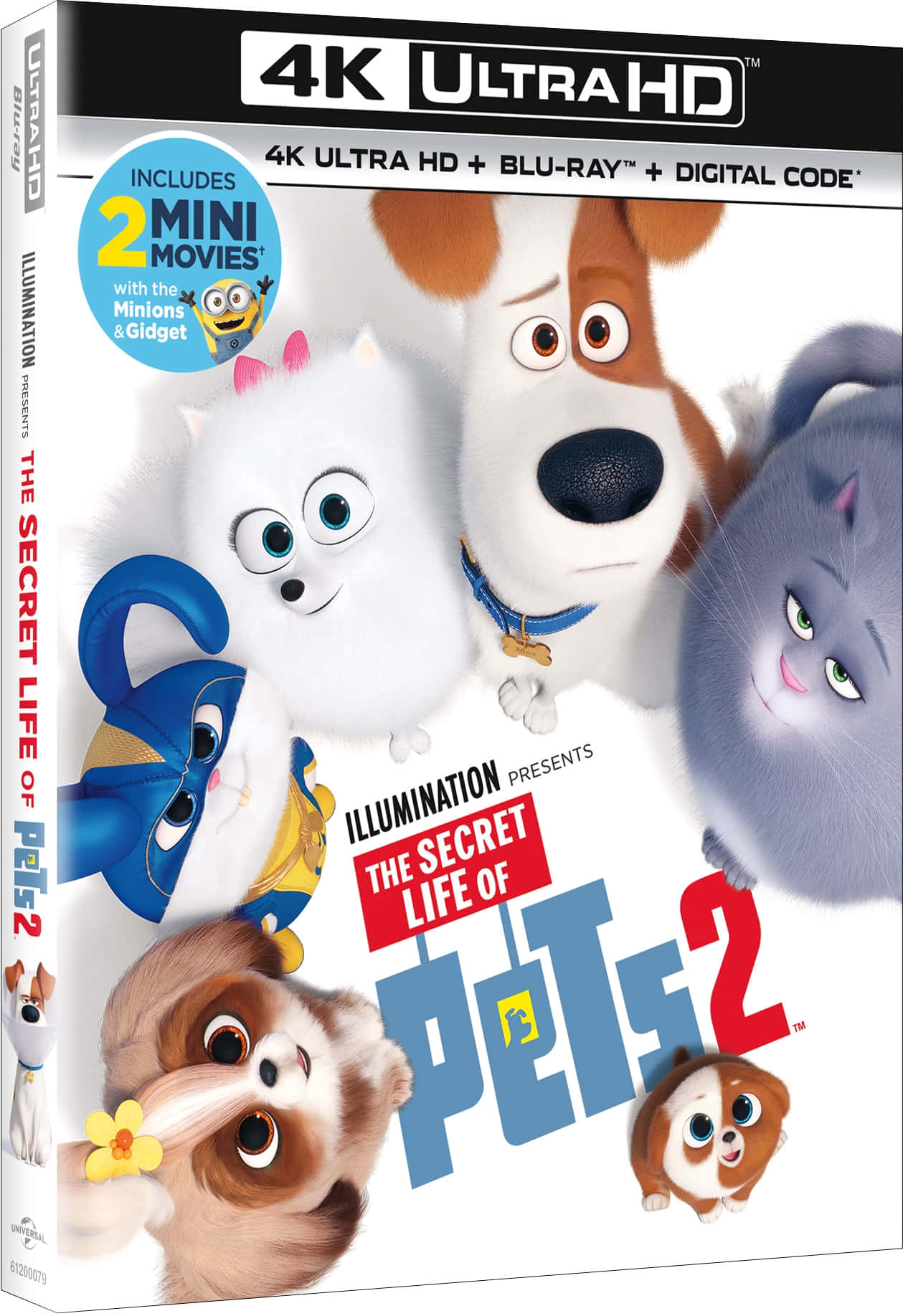The Secret Life Of Pets 2, white cat, brown dog, HD Phone Wallpaper