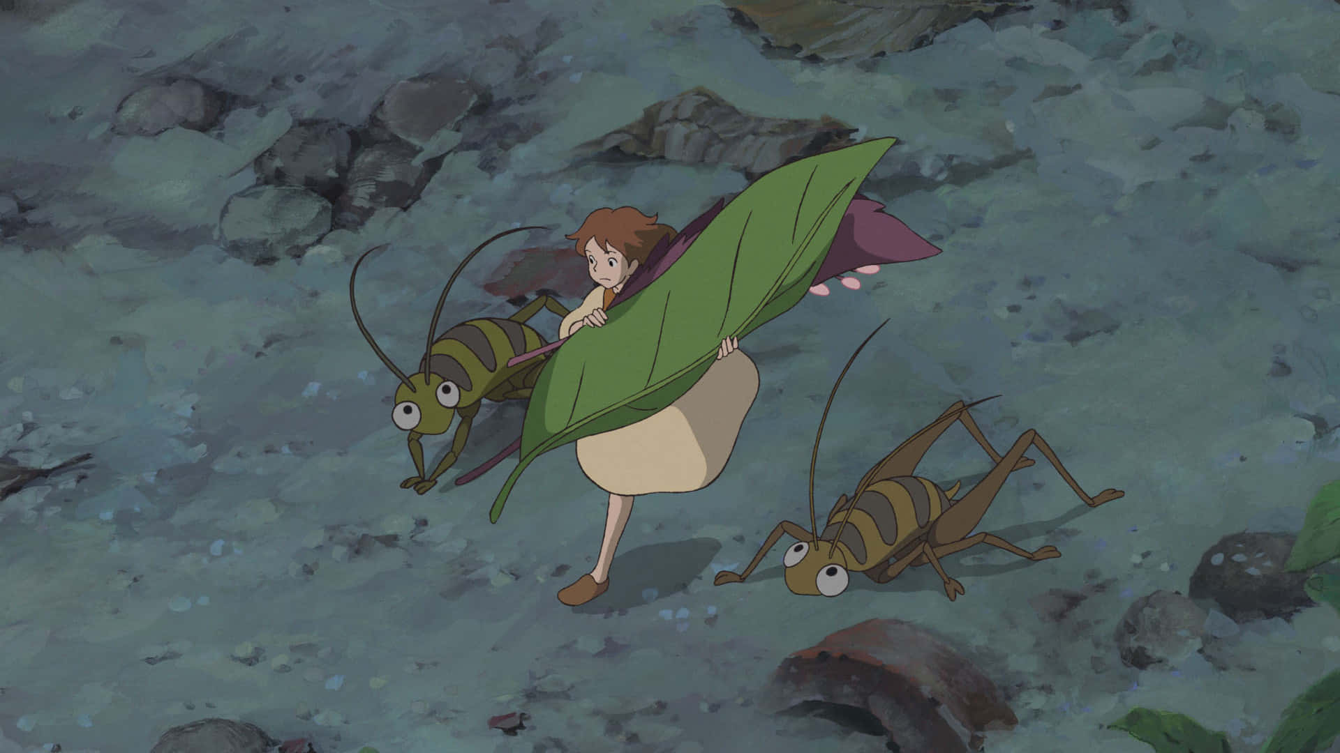The Secret World Of Arrietty, Arrietty, green leaf, Full HD Desktop Wallpaper