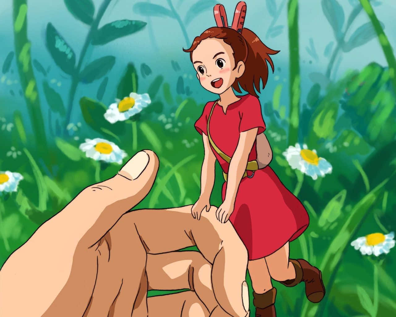 The Secret World of Arrietty, Arrietty, red dress, HD Desktop Wallpaper